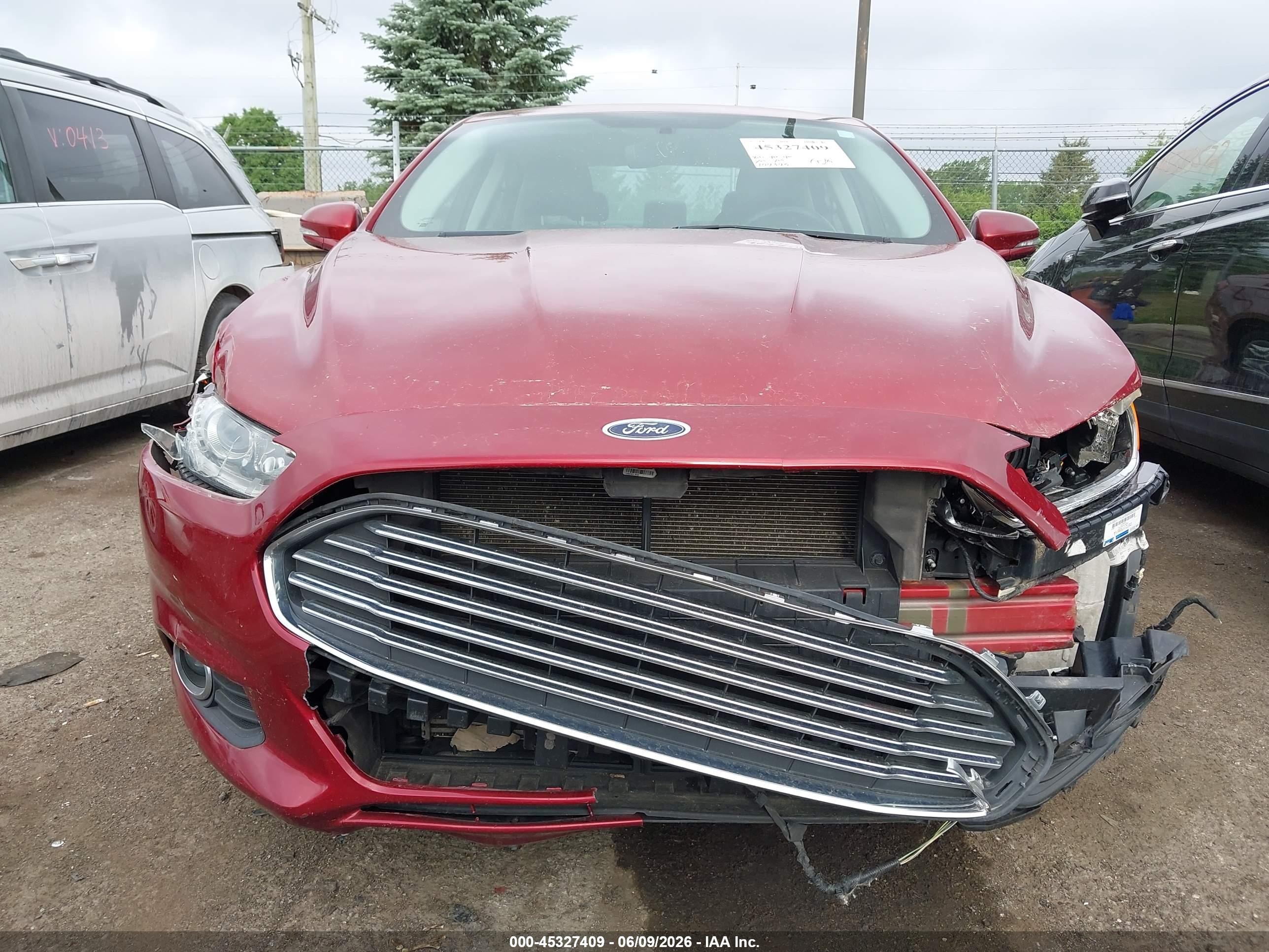 2014 Ford Fusion Se Burgundy vin: 3FA6P0H99ER388917
