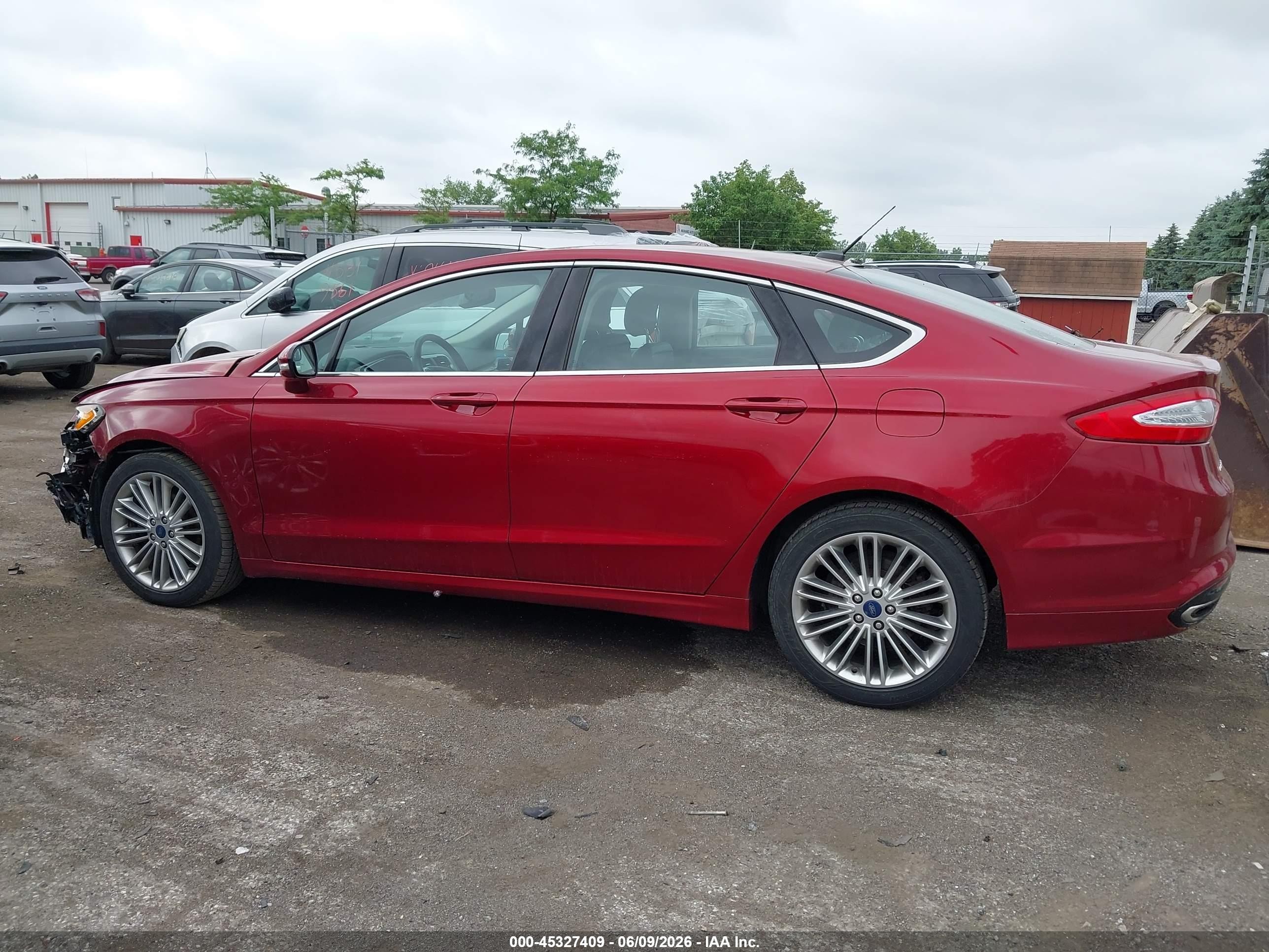 2014 Ford Fusion Se Burgundy vin: 3FA6P0H99ER388917