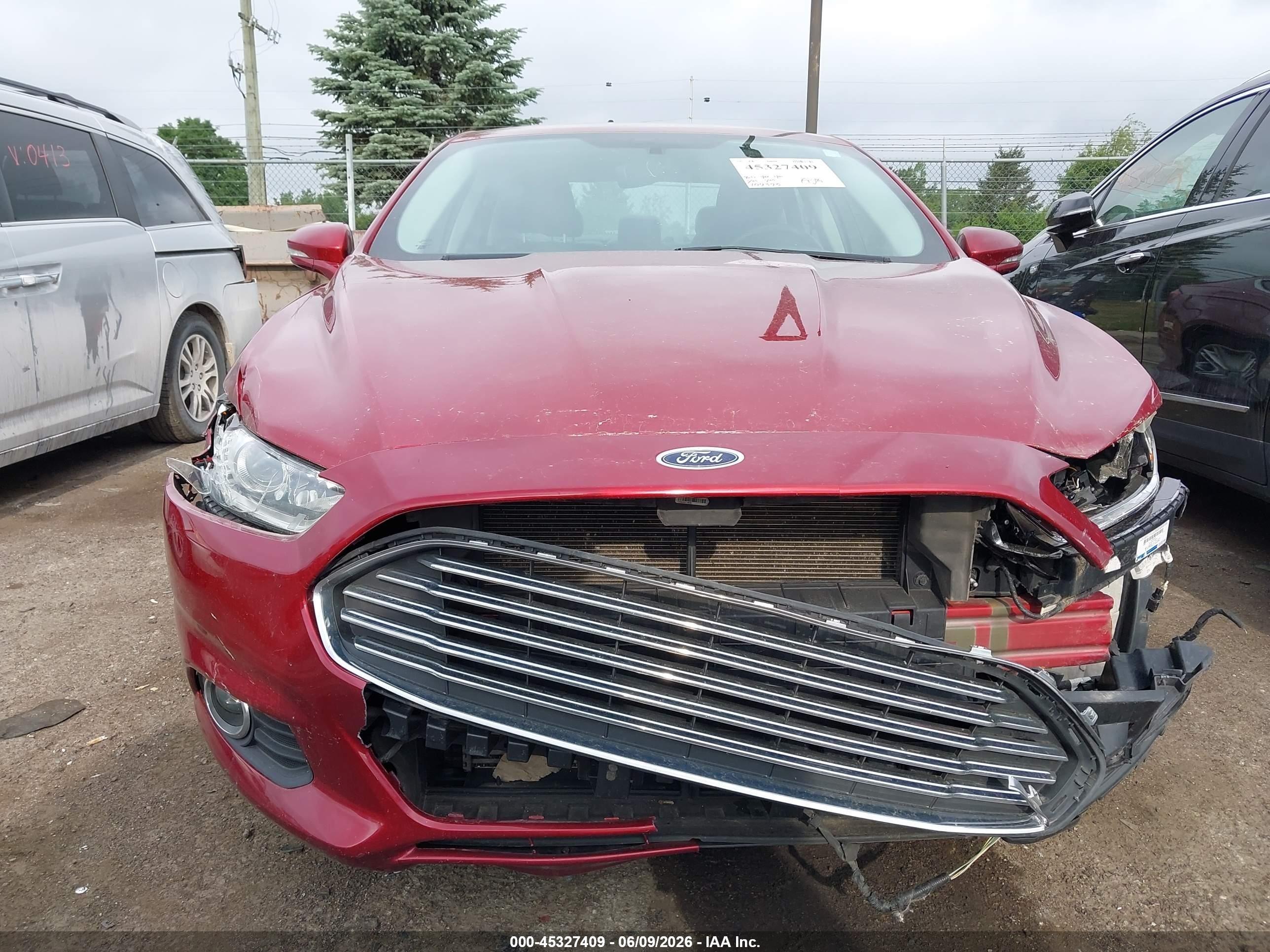 2014 Ford Fusion Se Burgundy vin: 3FA6P0H99ER388917