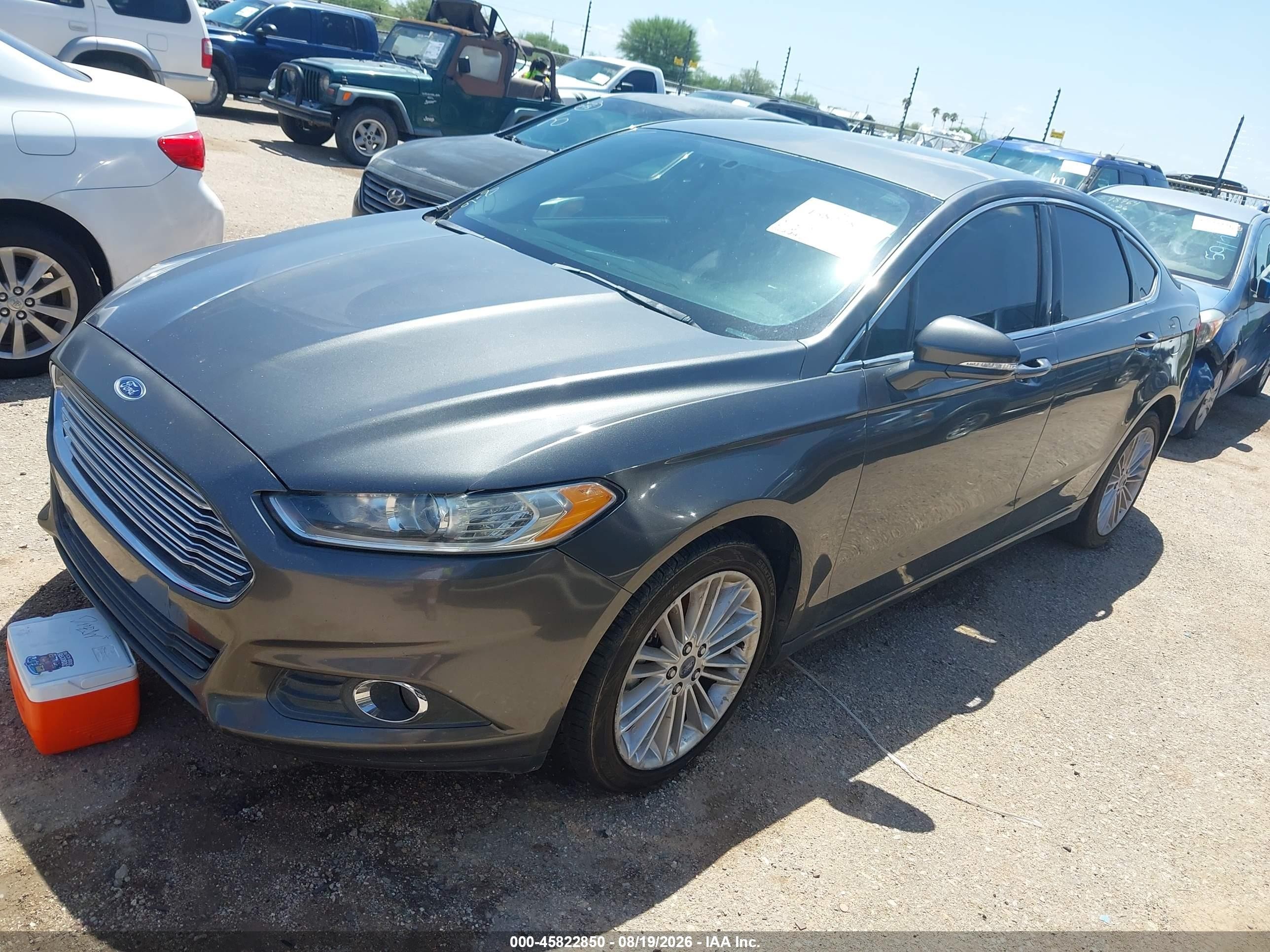 2015 Ford Fusion Se Gray vin: 3FA6P0H99FR138546