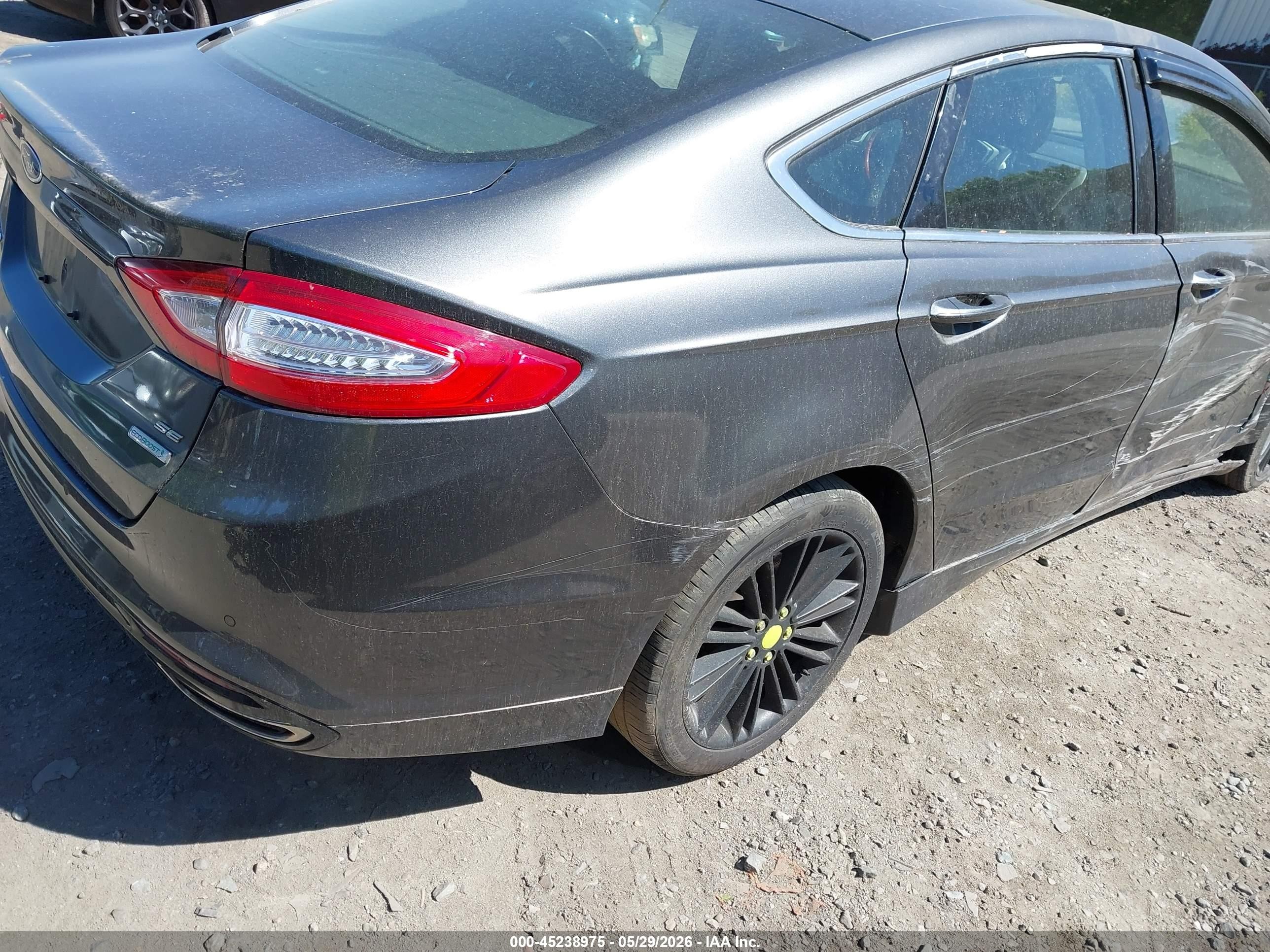 2015 Ford Fusion Se Gray vin: 3FA6P0H99FR217103