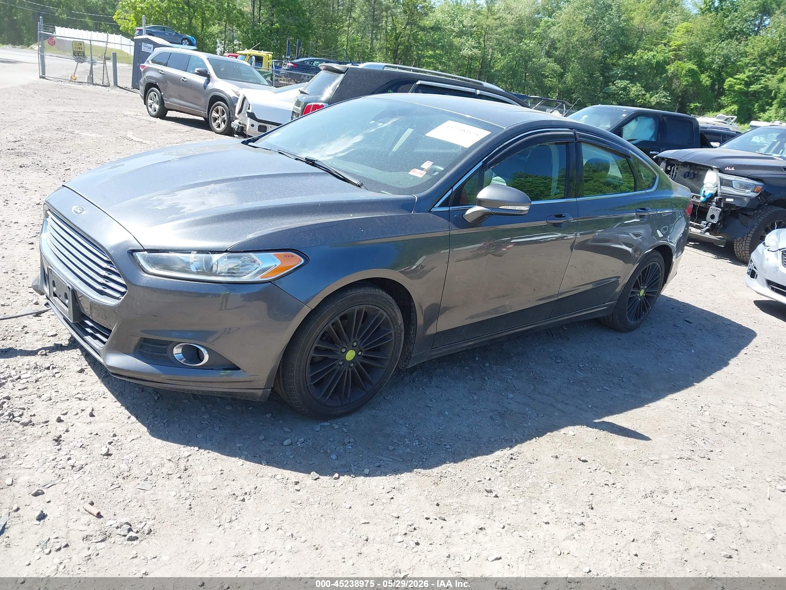 2015 Ford Fusion Se Gray vin: 3FA6P0H99FR217103