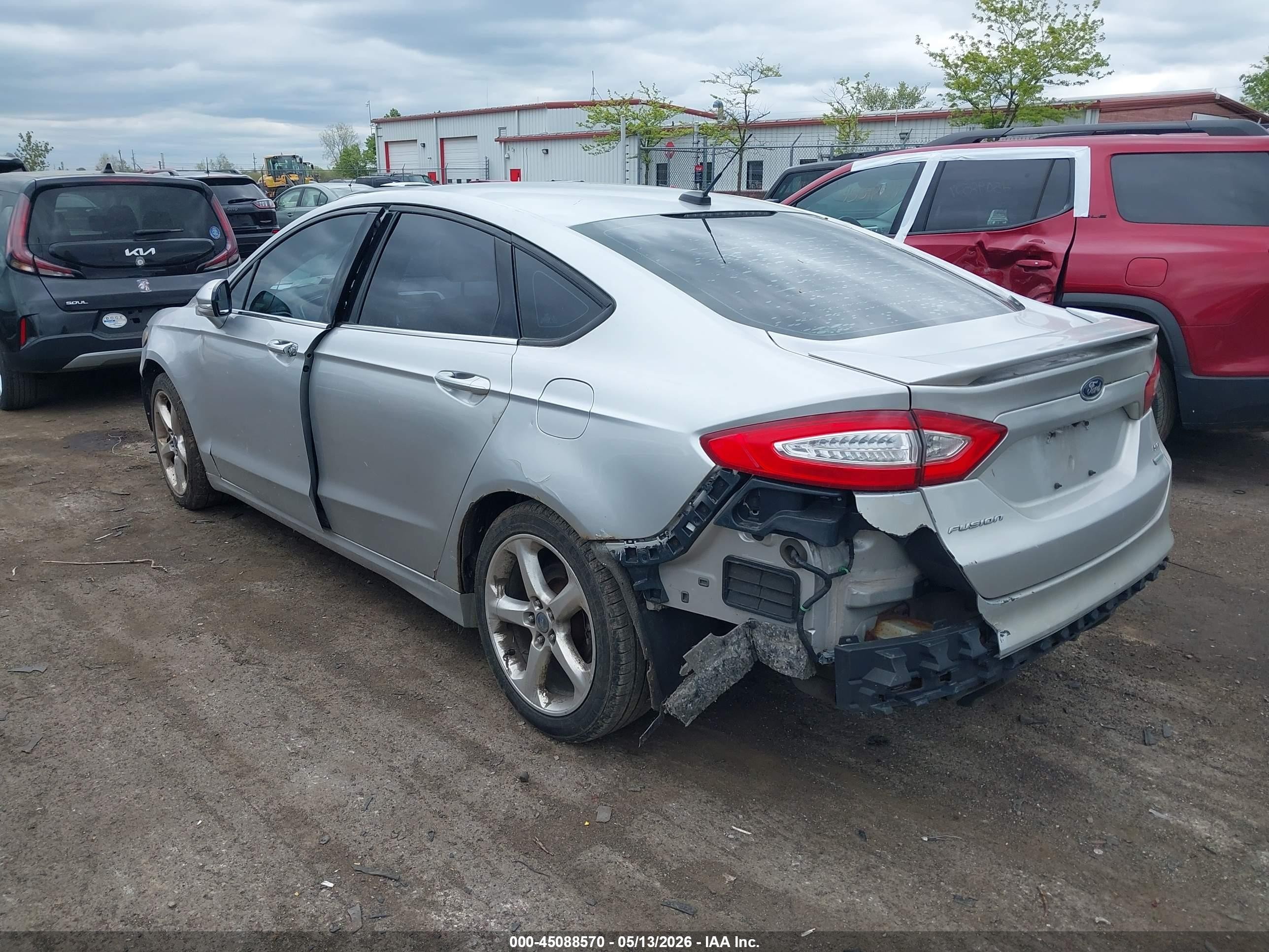 2013 Ford Fusion Se Silver vin: 3FA6P0H9XDR104399