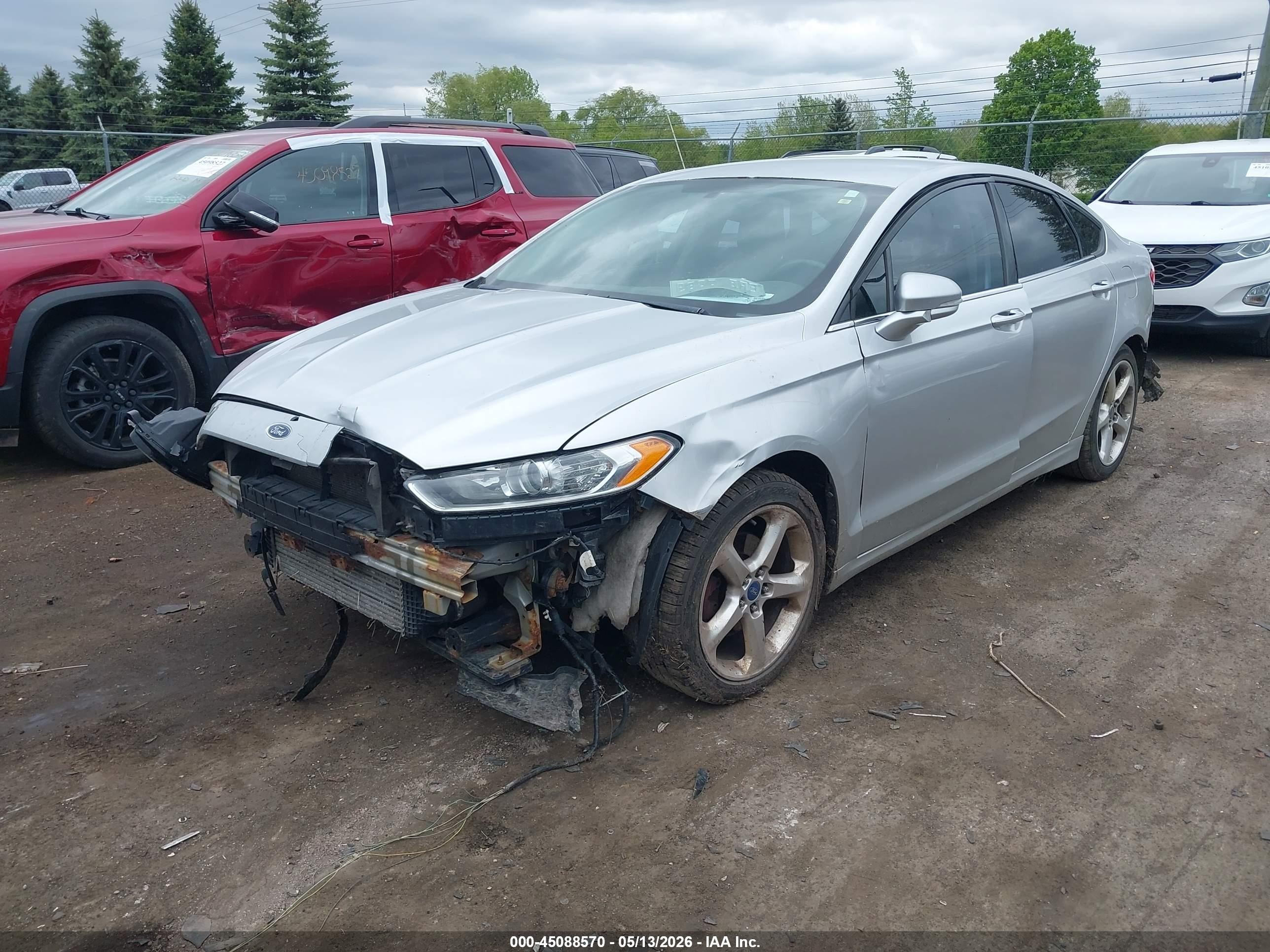 2013 Ford Fusion Se Silver vin: 3FA6P0H9XDR104399
