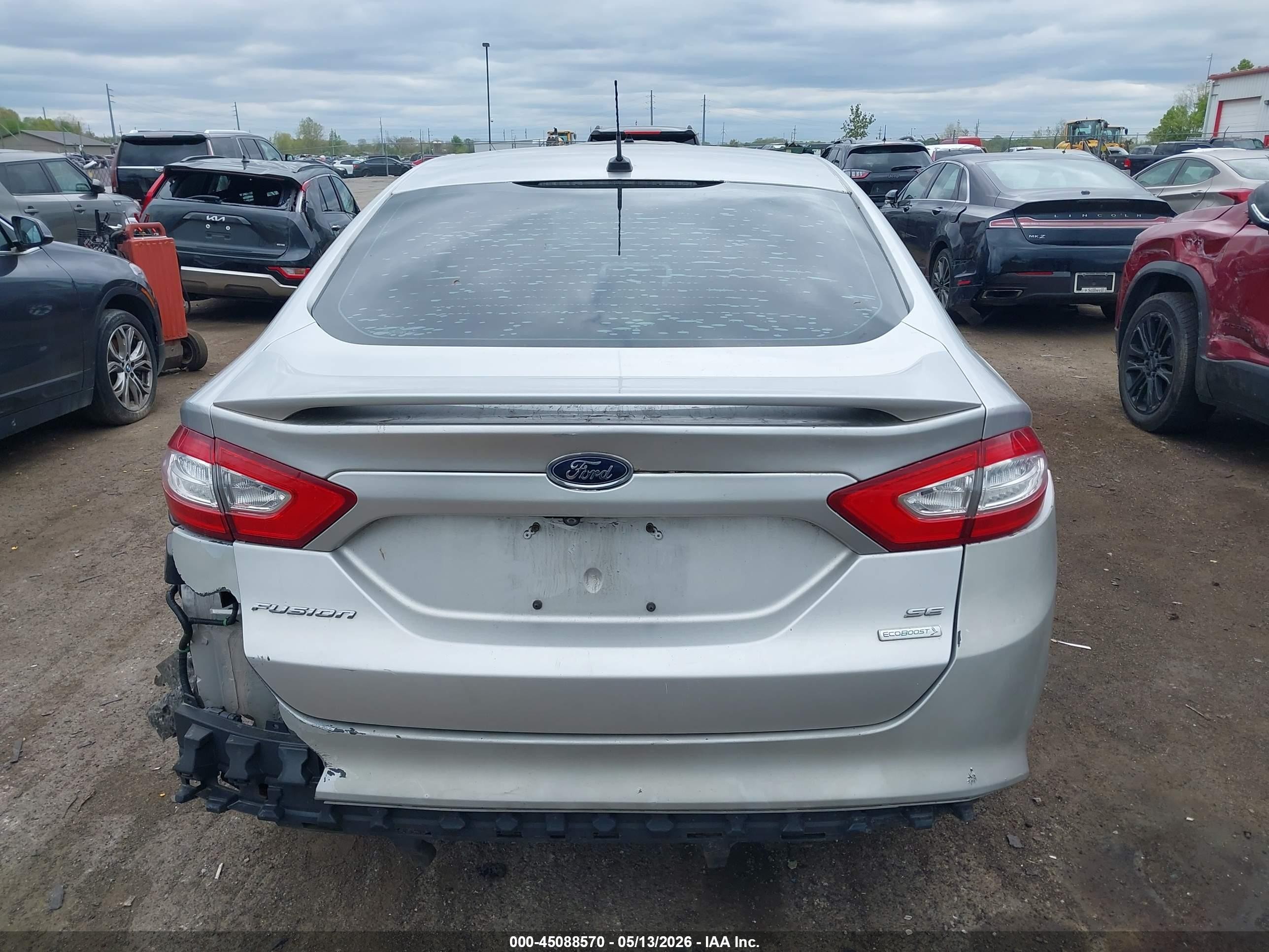2013 Ford Fusion Se Silver vin: 3FA6P0H9XDR104399