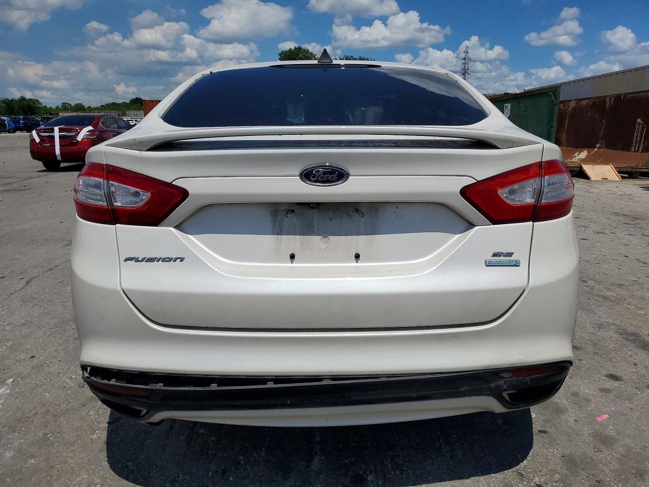 2013 Ford Fusion Se White vin: 3FA6P0H9XDR336212