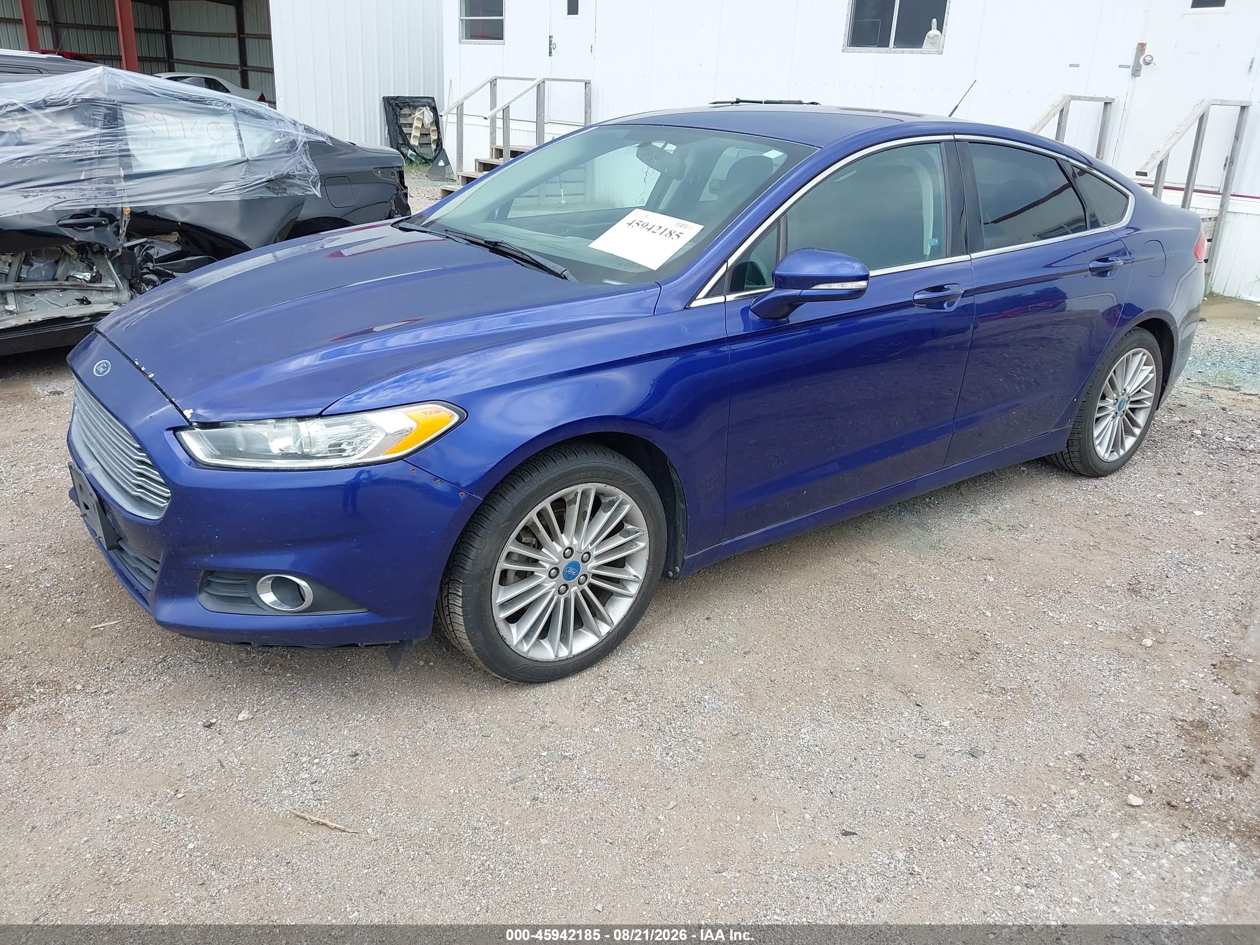 2013 Ford Fusion Se Синий vin: 3FA6P0H9XDR347517