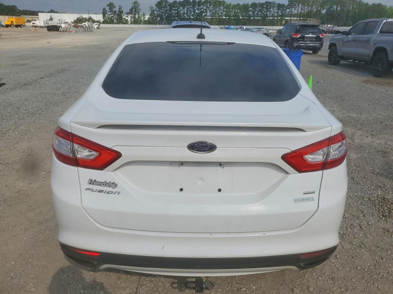 2013 Ford Fusion Se White vin: 3FA6P0H9XDR373339