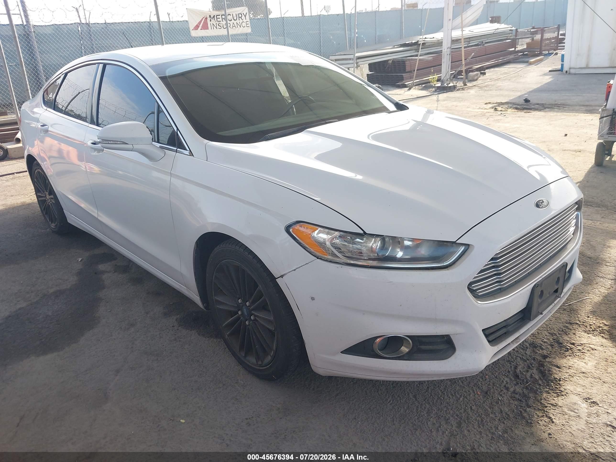 2014 Ford Fusion Se White vin: 3FA6P0H9XER129417