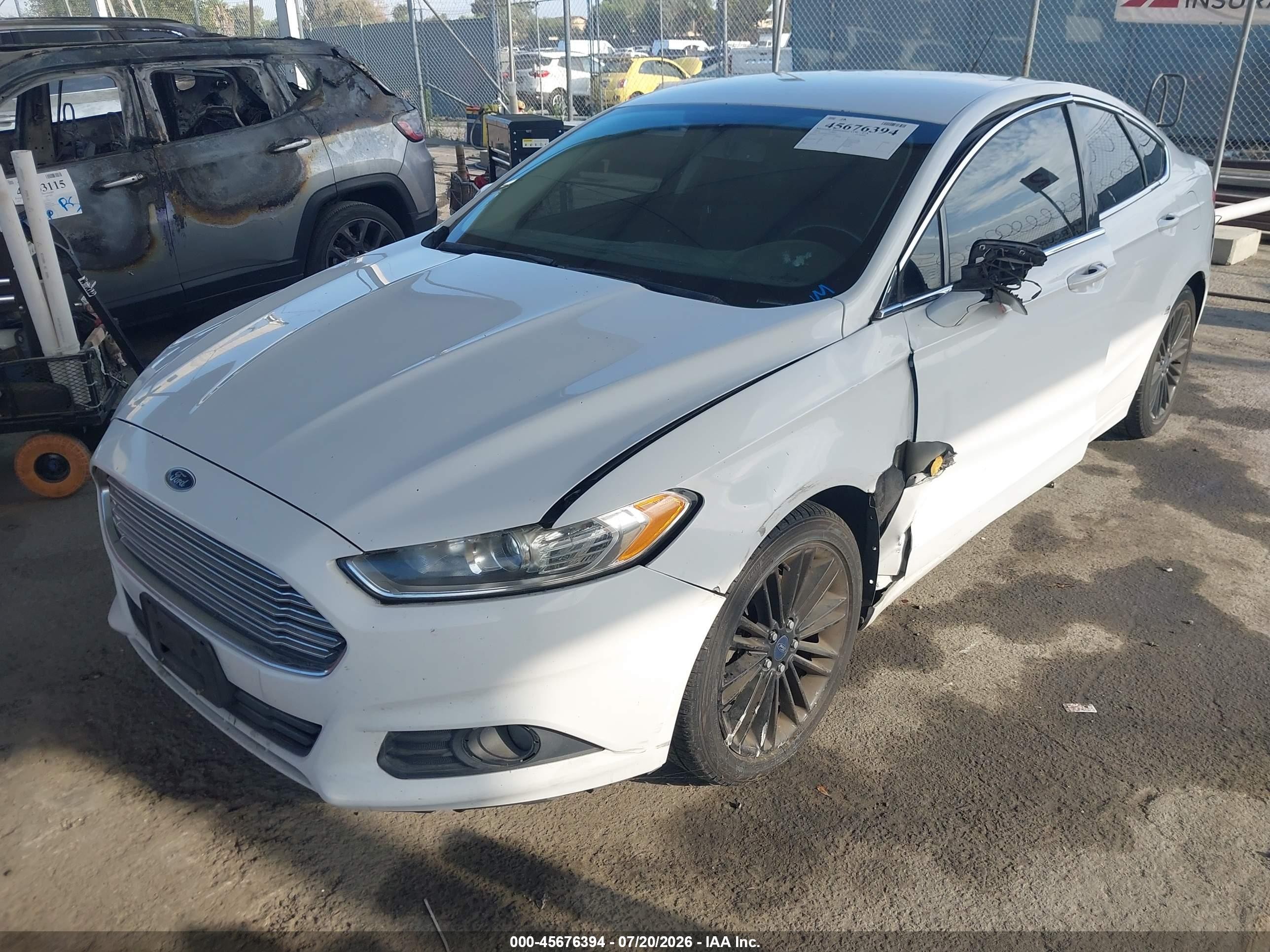 2014 Ford Fusion Se White vin: 3FA6P0H9XER129417