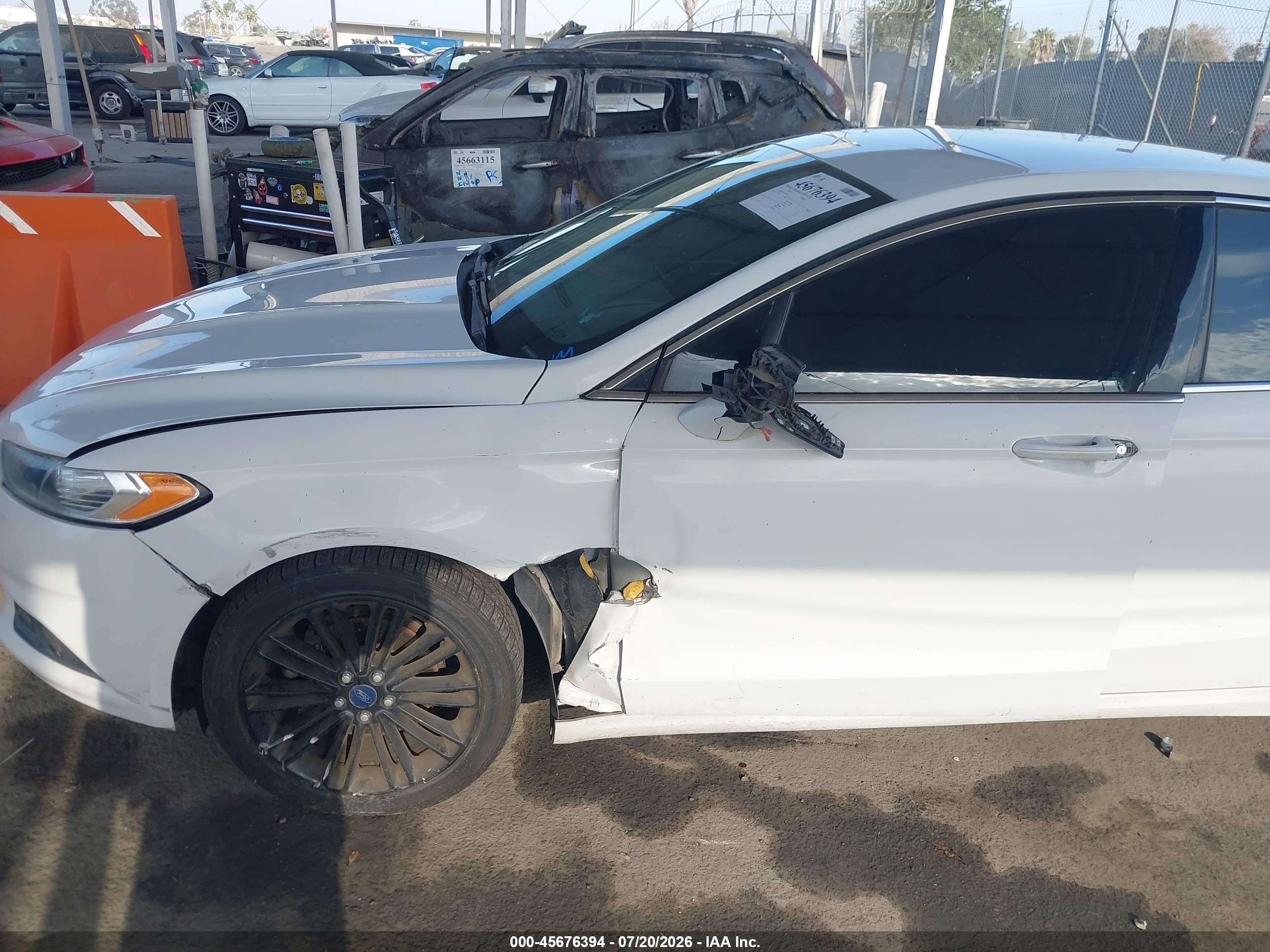 2014 Ford Fusion Se White vin: 3FA6P0H9XER129417