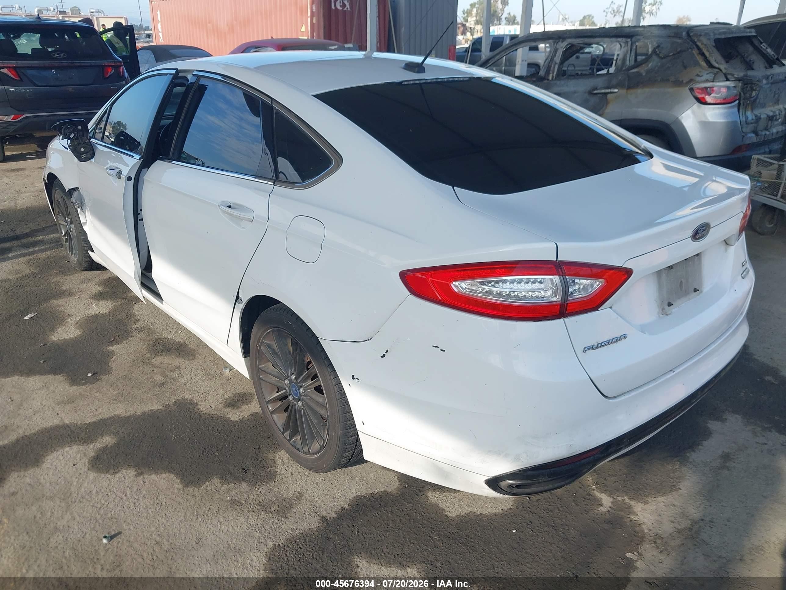 2014 Ford Fusion Se White vin: 3FA6P0H9XER129417