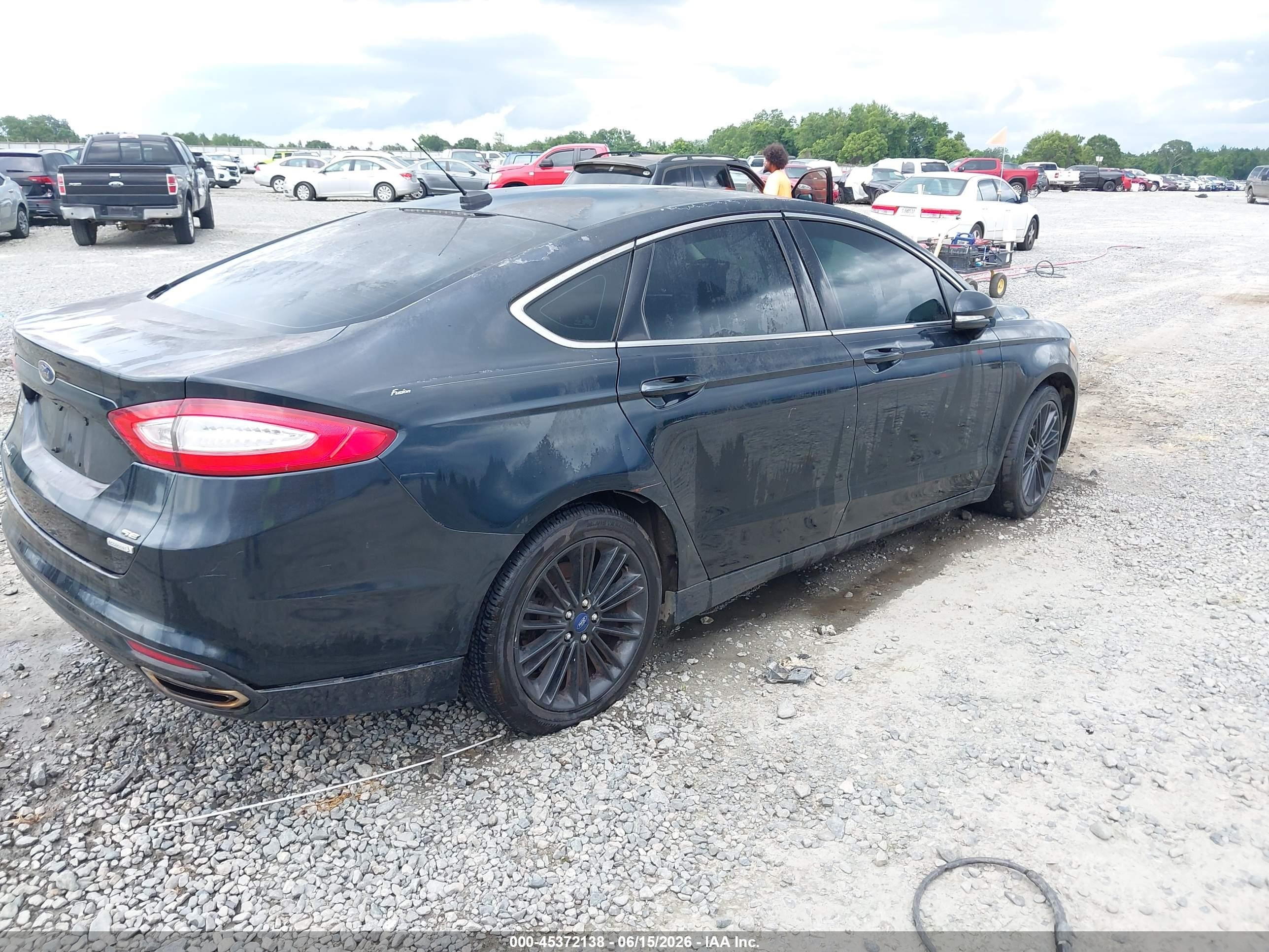 2014 Ford Fusion Se Gray vin: 3FA6P0H9XER246656