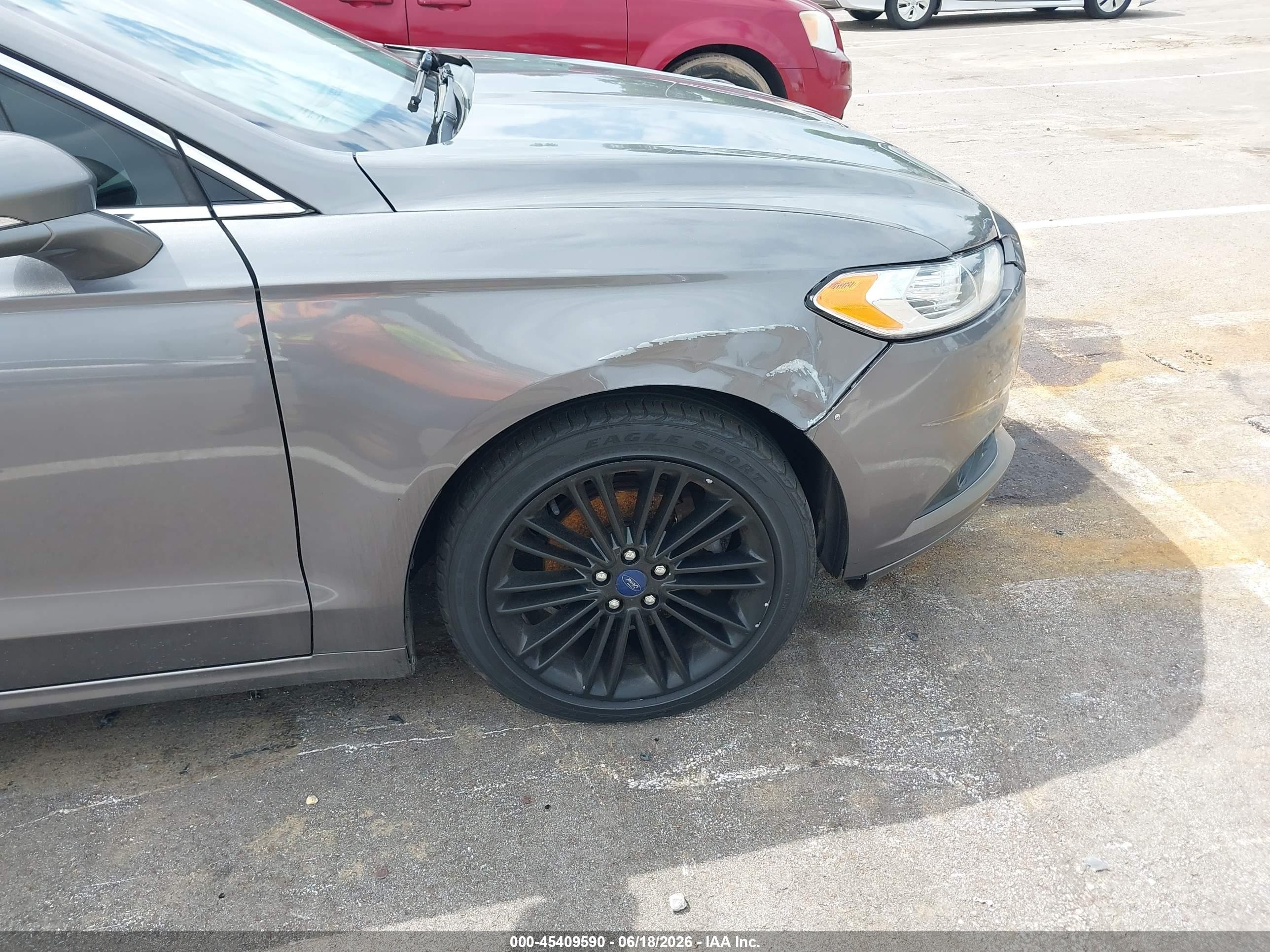 2014 Ford Fusion Se Gray vin: 3FA6P0H9XER264669