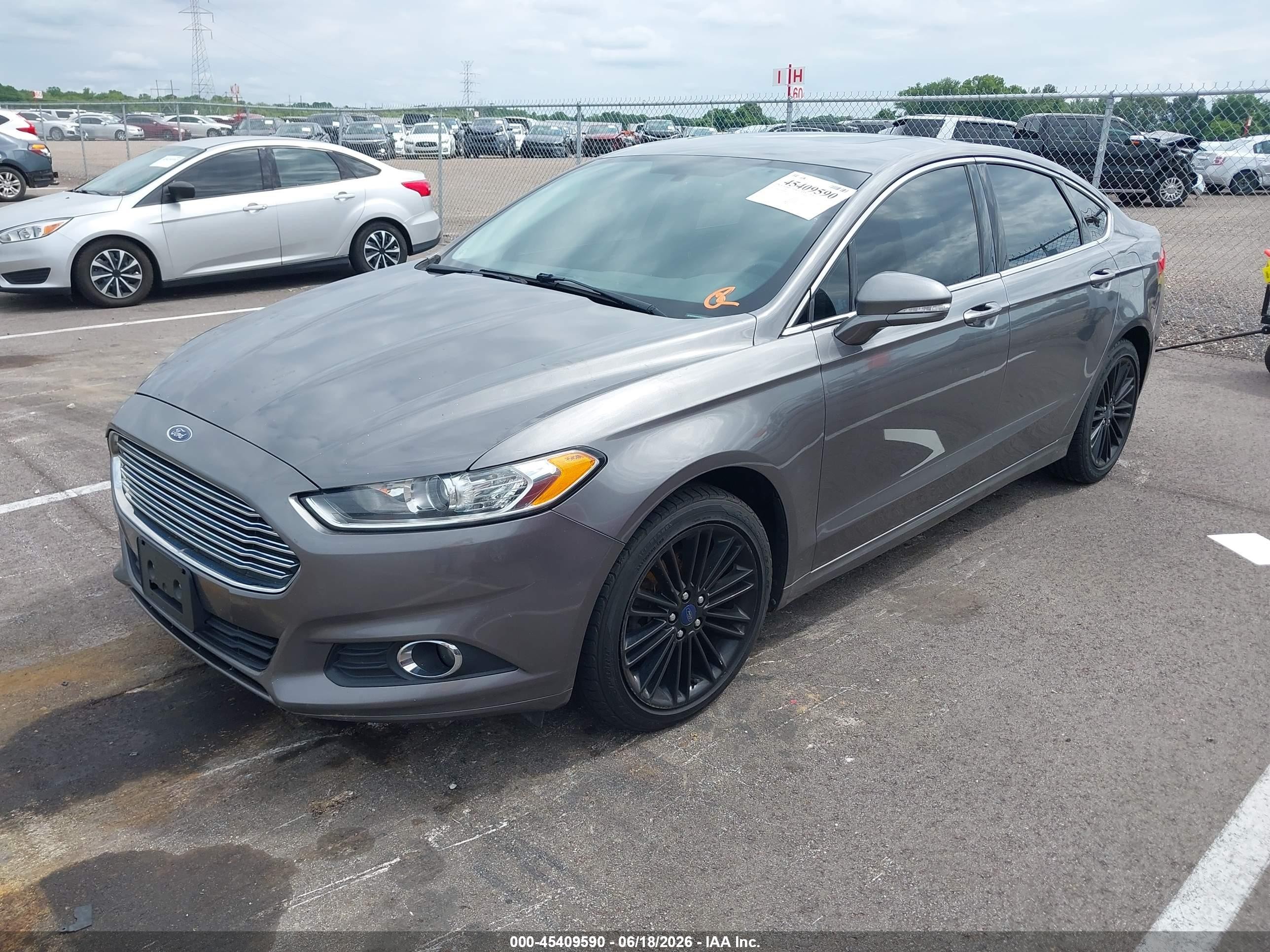 2014 Ford Fusion Se Gray vin: 3FA6P0H9XER264669