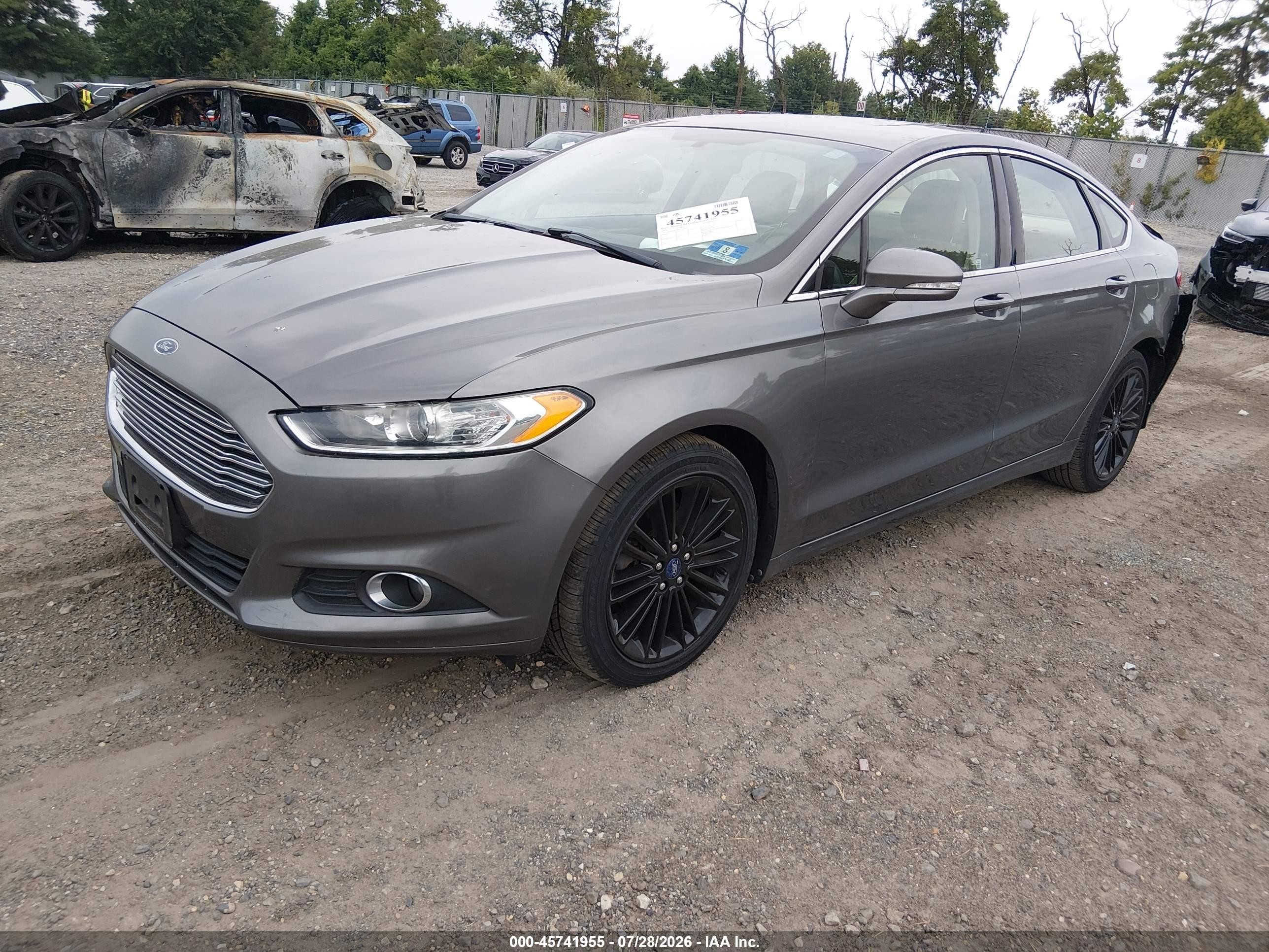 2014 Ford Fusion Se Gray vin: 3FA6P0H9XER310761