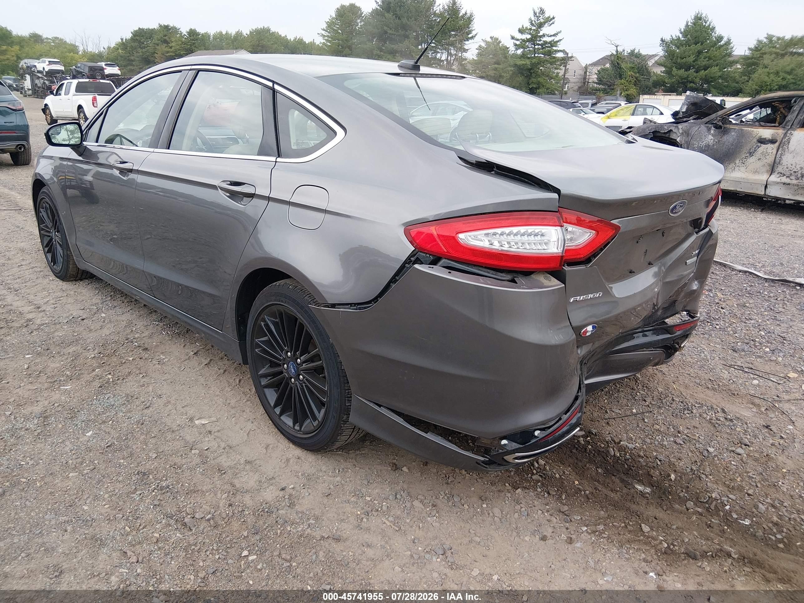 2014 Ford Fusion Se Gray vin: 3FA6P0H9XER310761