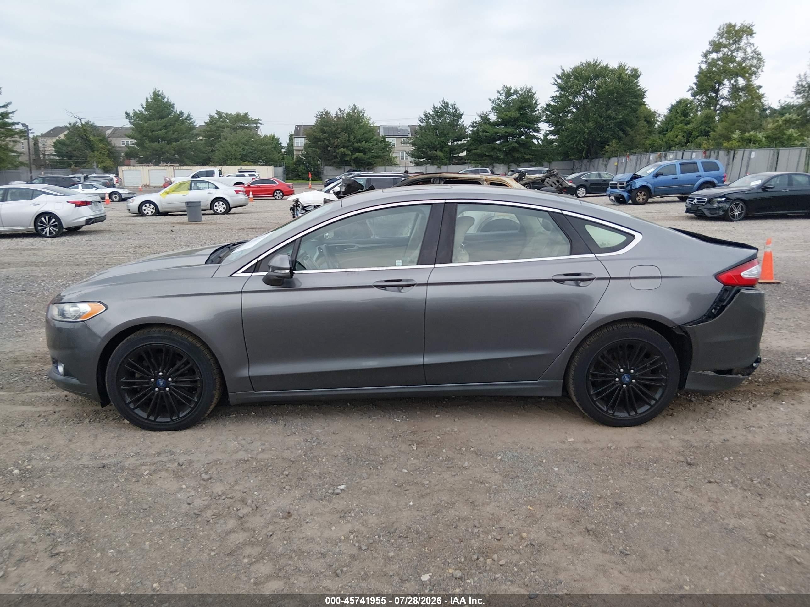 2014 Ford Fusion Se Gray vin: 3FA6P0H9XER310761