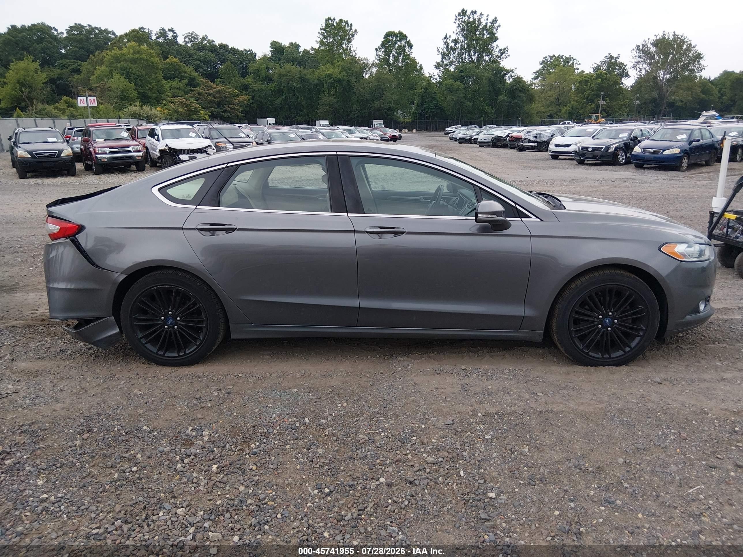 2014 Ford Fusion Se Gray vin: 3FA6P0H9XER310761
