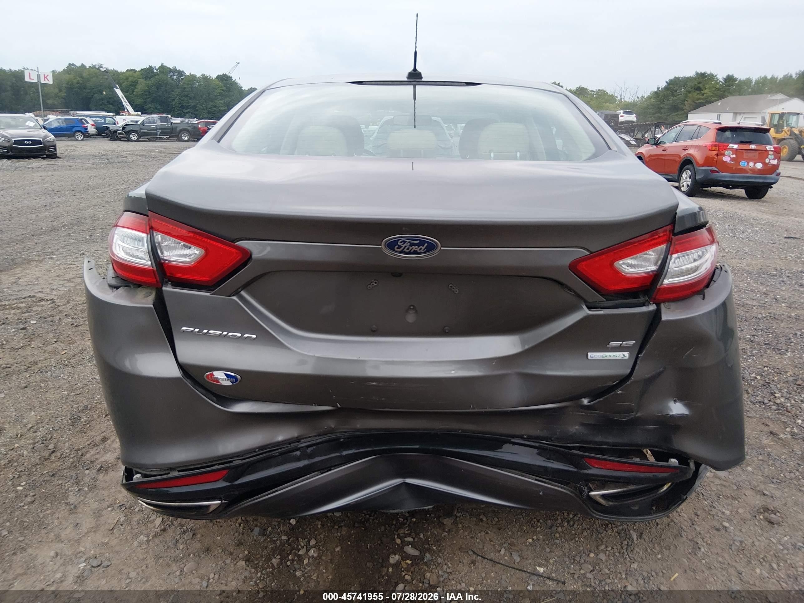 2014 Ford Fusion Se Gray vin: 3FA6P0H9XER310761
