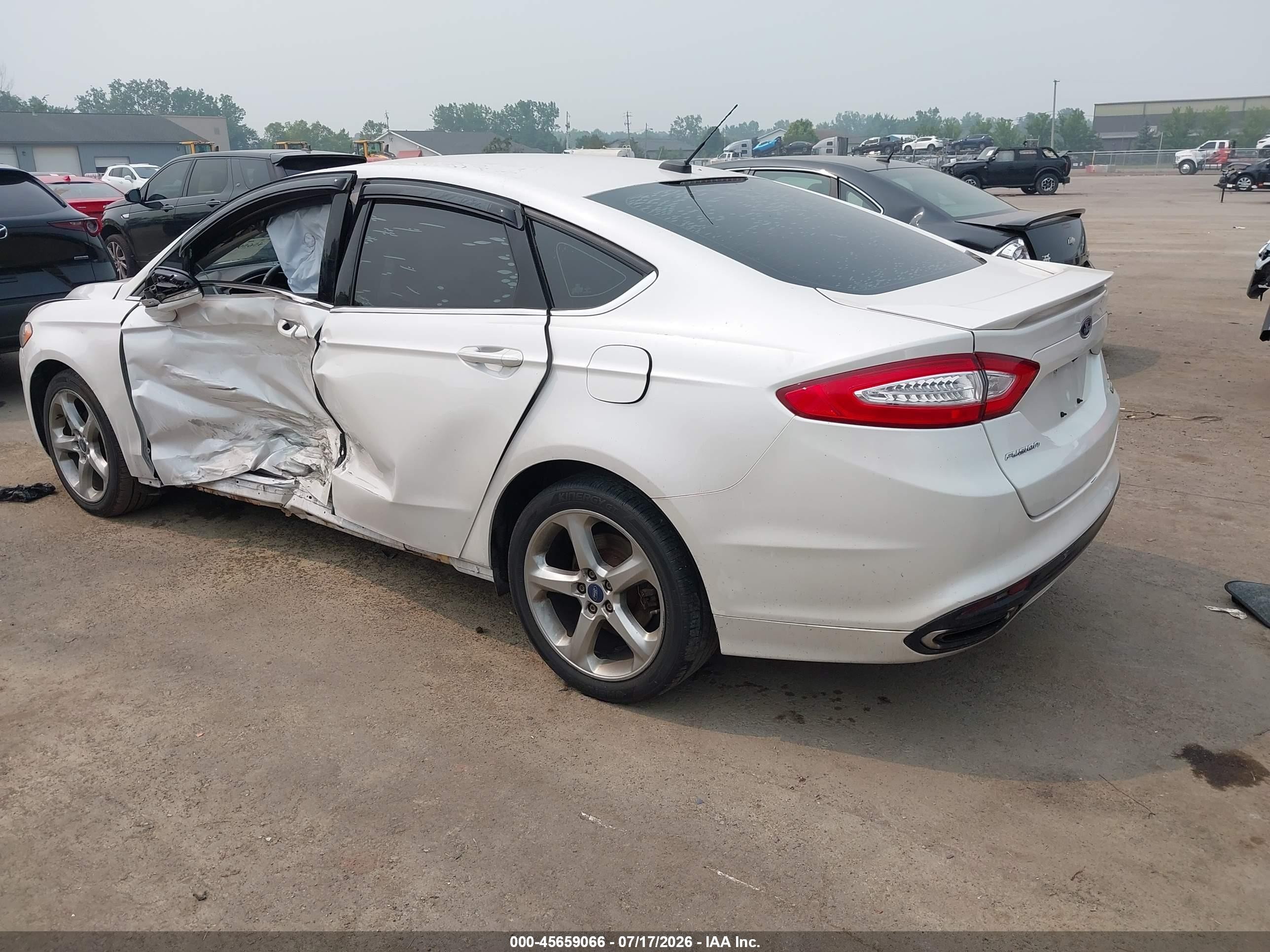 2015 Ford Fusion Se White vin: 3FA6P0H9XFR111419
