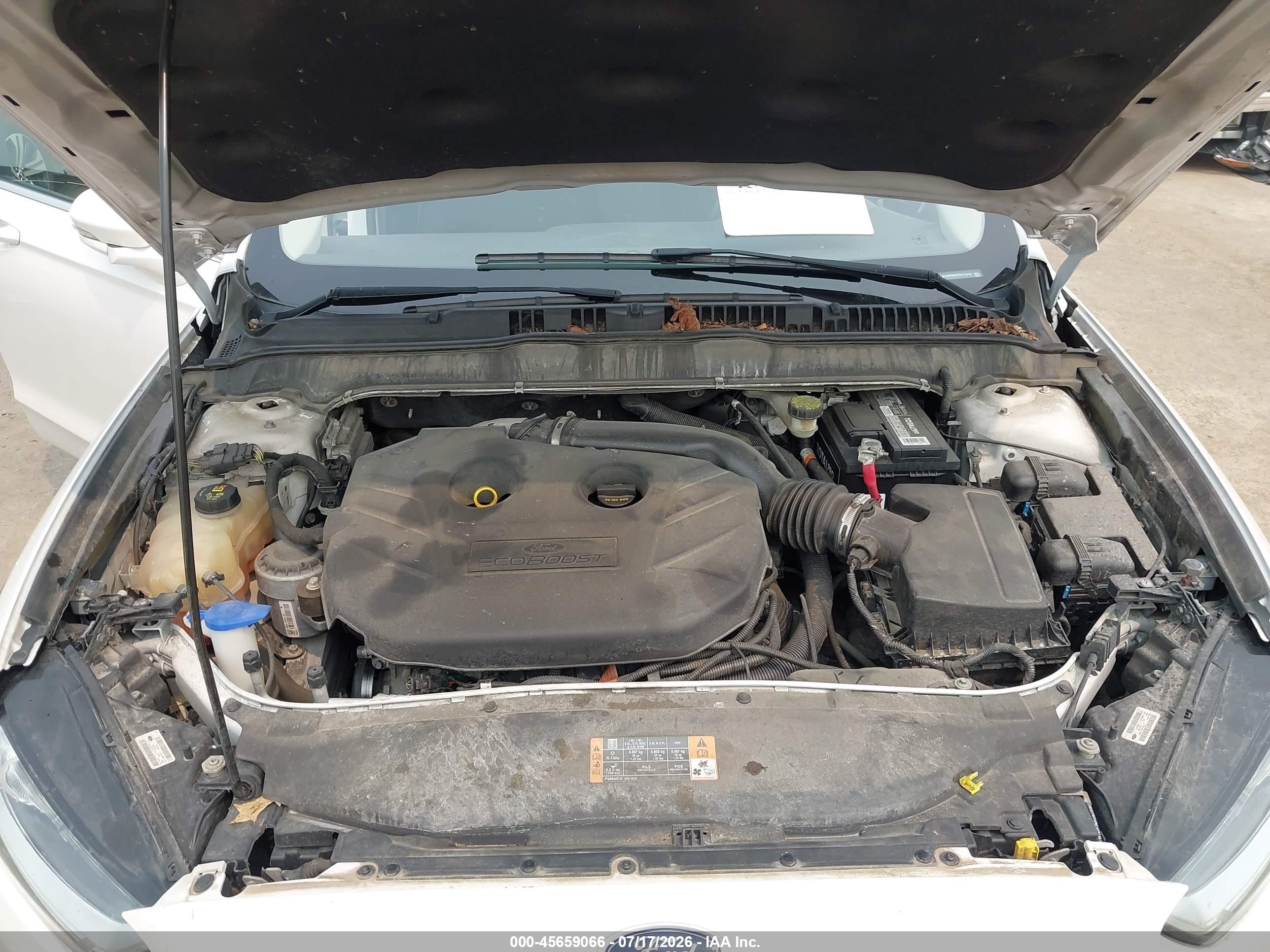 2015 Ford Fusion Se White vin: 3FA6P0H9XFR111419