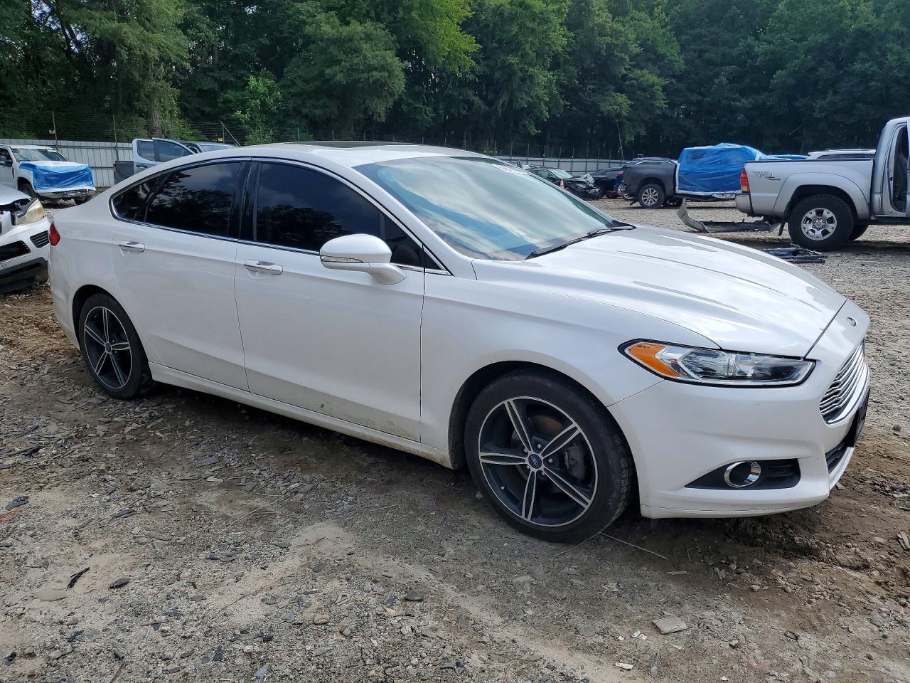 2015 Ford Fusion Se White vin: 3FA6P0H9XFR165934