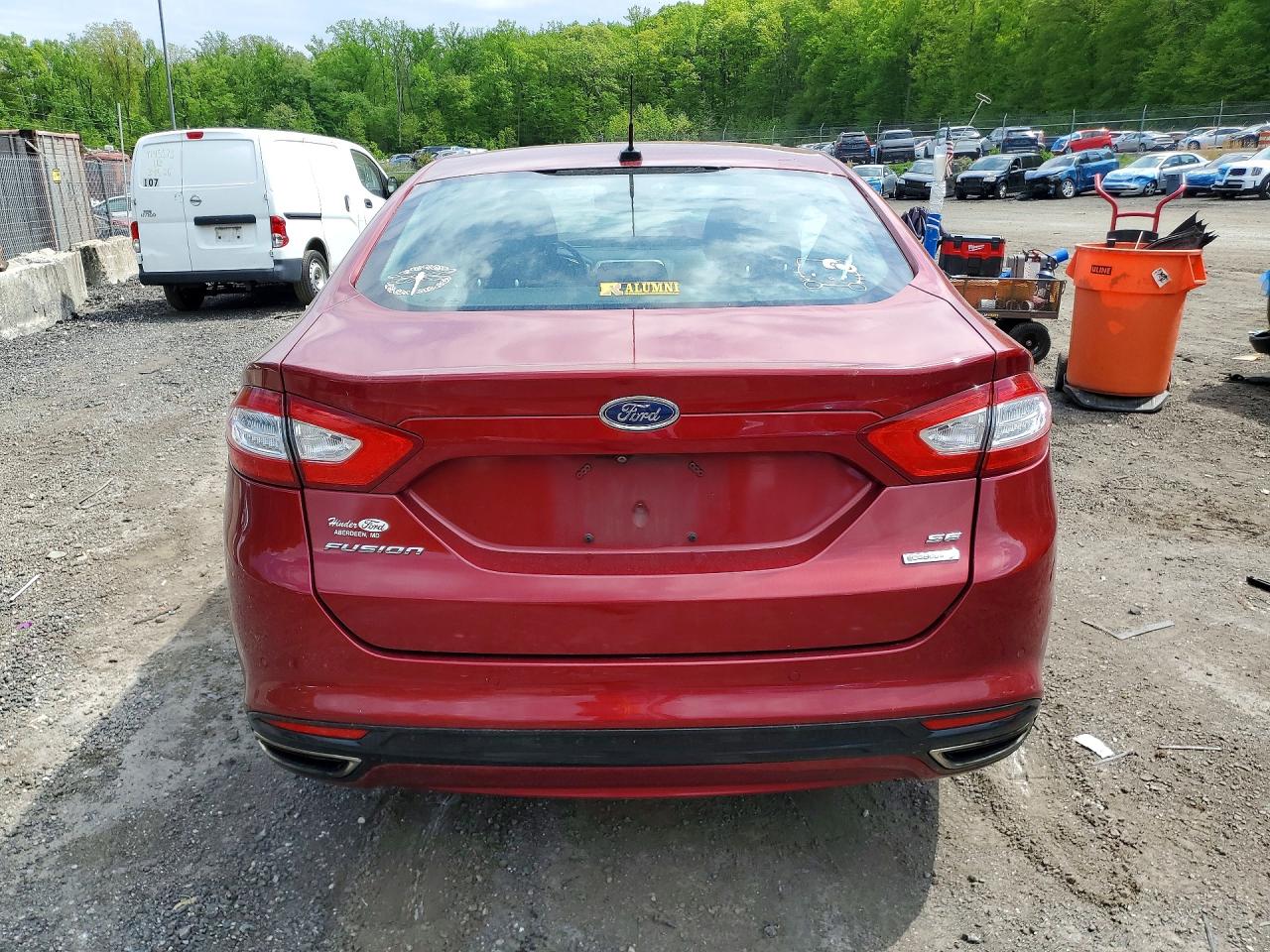 2015 Ford Fusion Se Red vin: 3FA6P0H9XFR176304