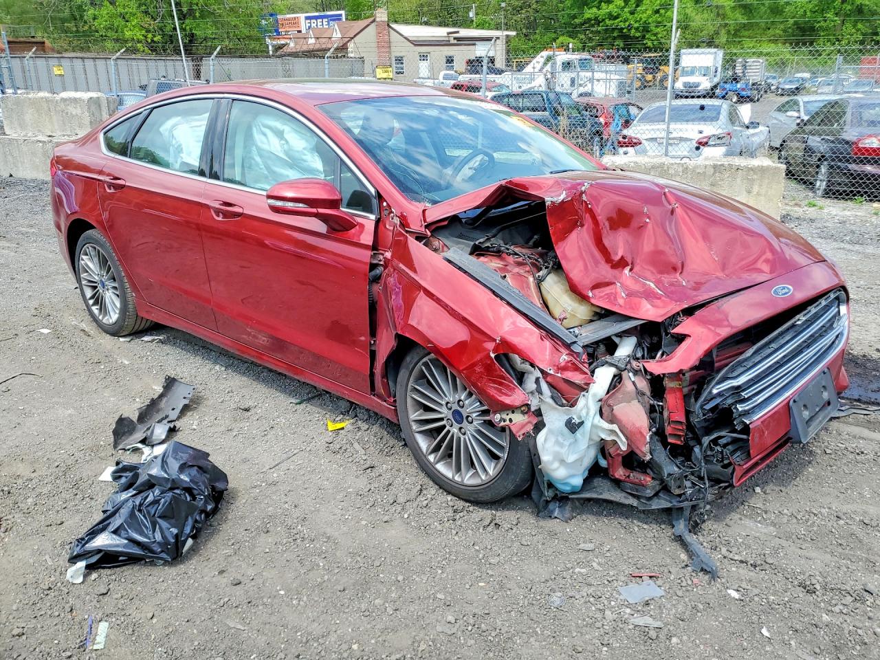 2015 Ford Fusion Se Red vin: 3FA6P0H9XFR176304