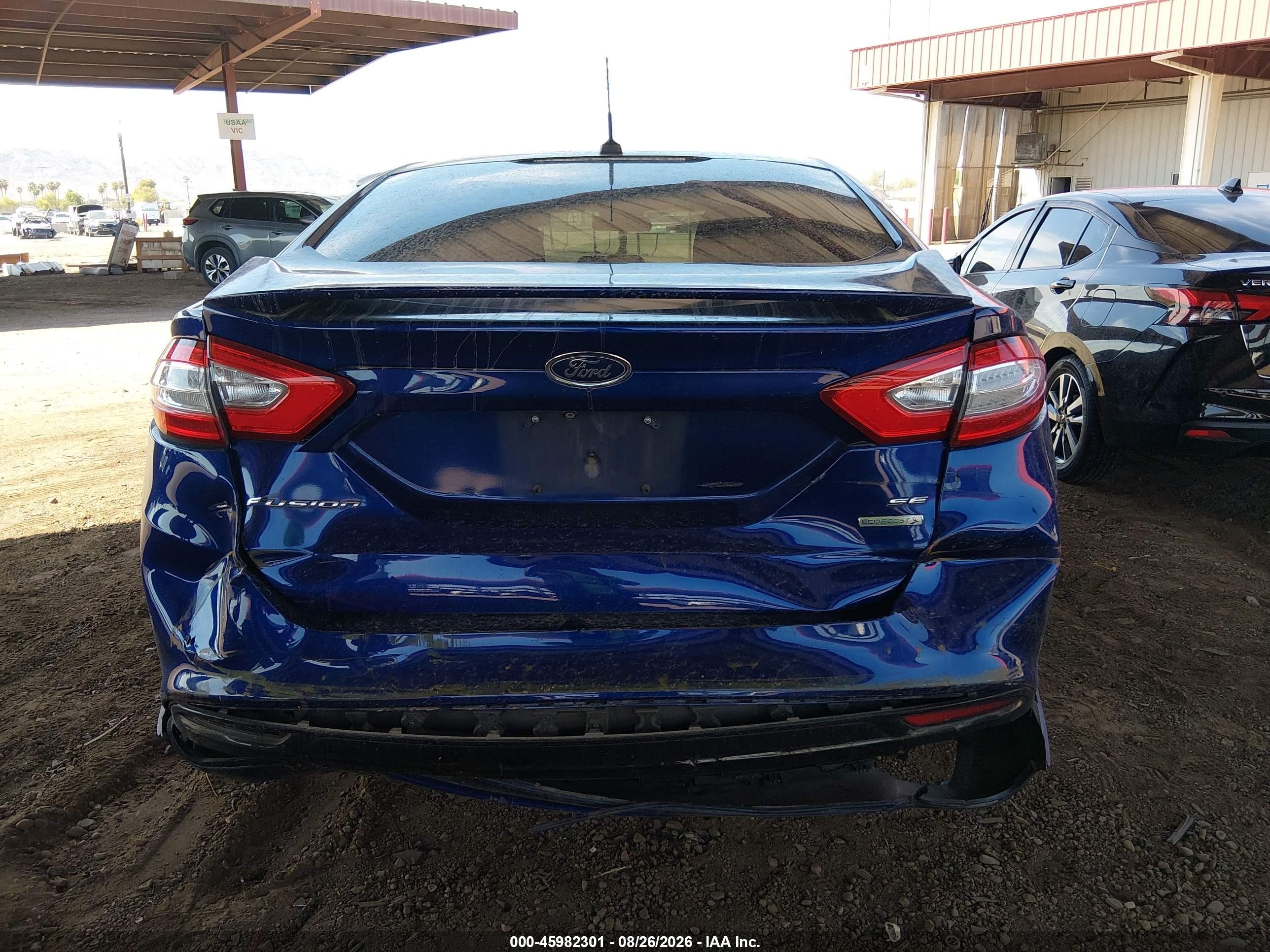 2015 Ford Fusion Se Blue vin: 3FA6P0H9XFR206952