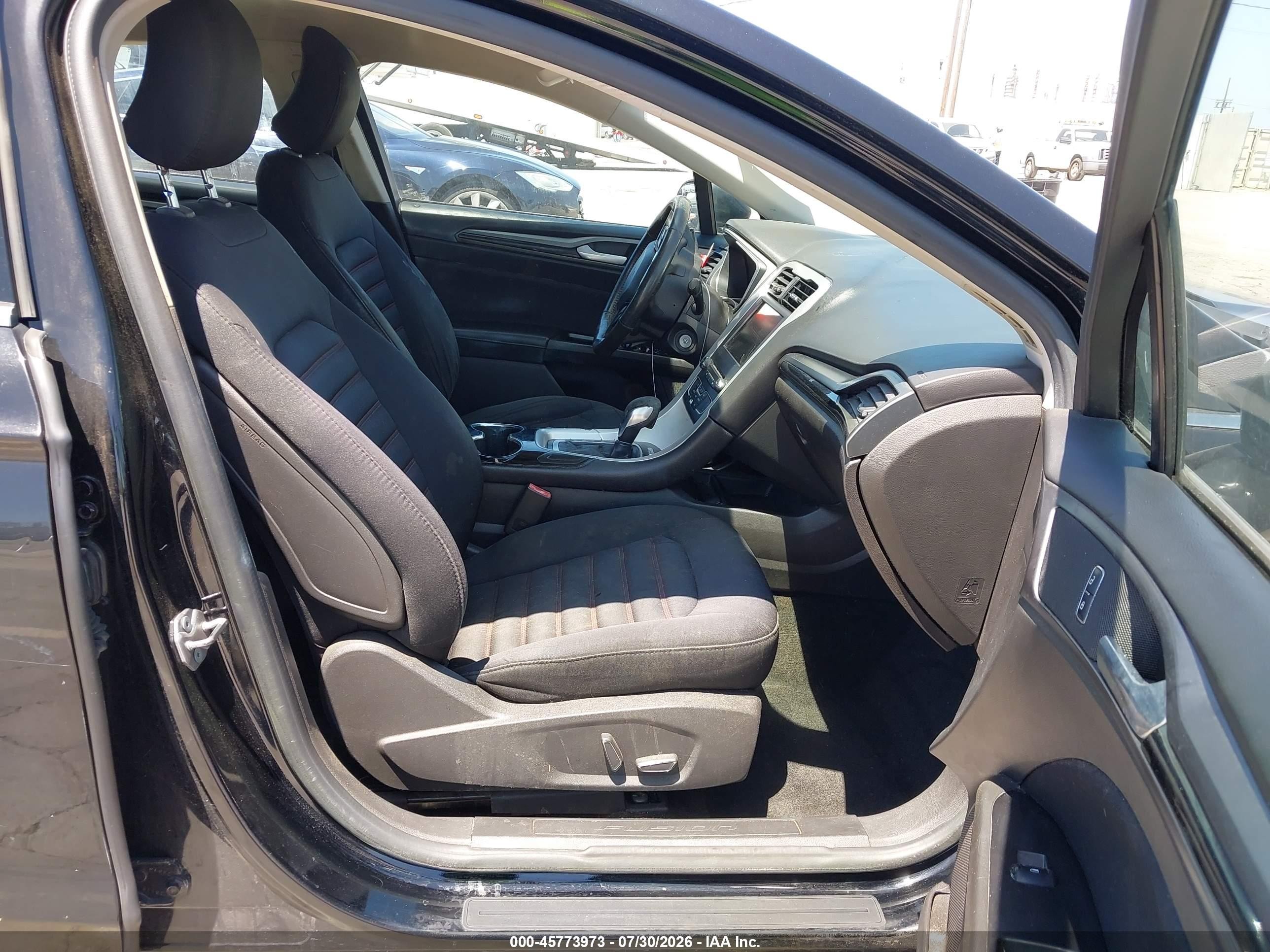 2016 Ford Fusion Se Black vin: 3FA6P0H9XGR259720