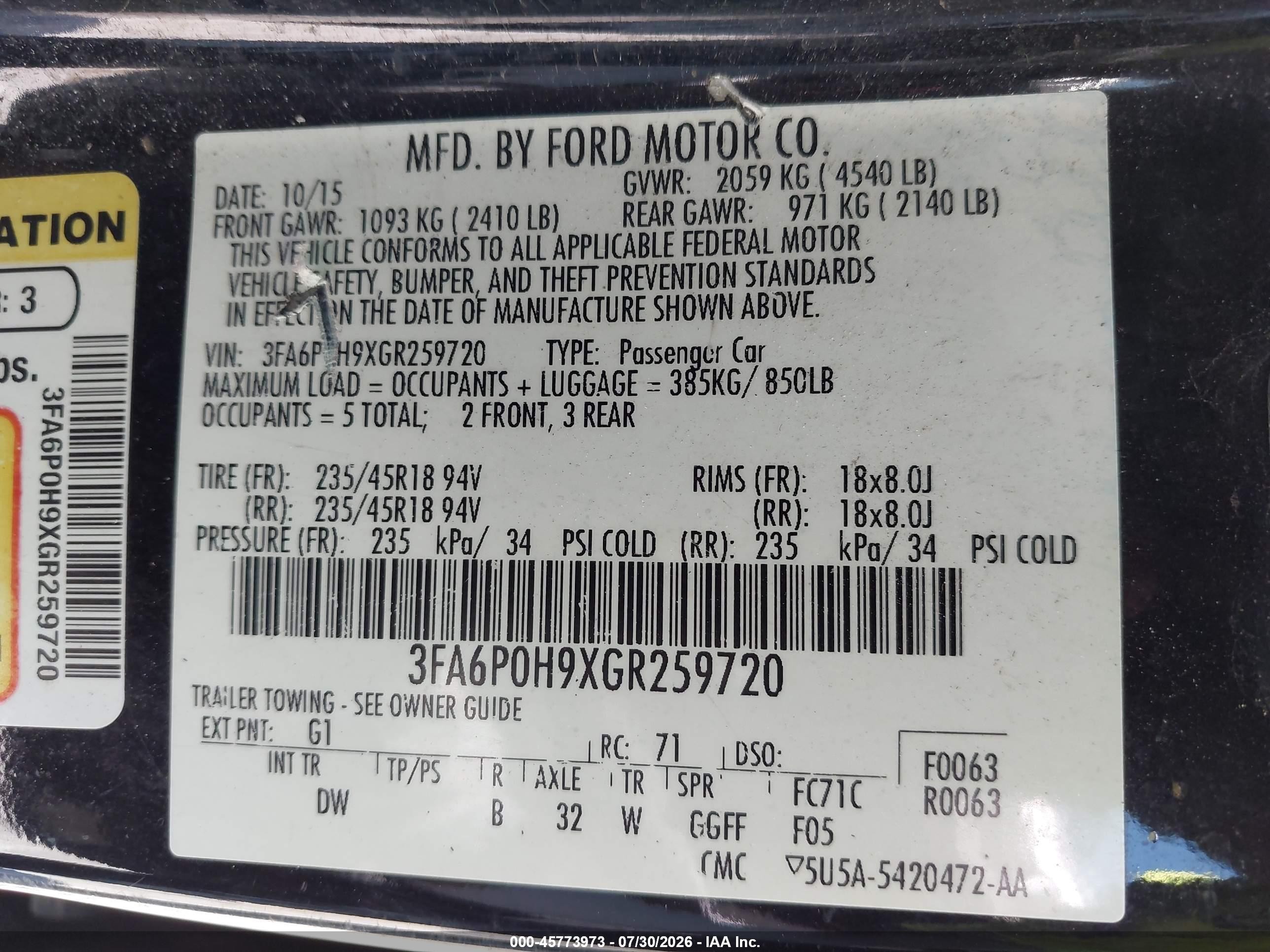 2016 Ford Fusion Se Black vin: 3FA6P0H9XGR259720