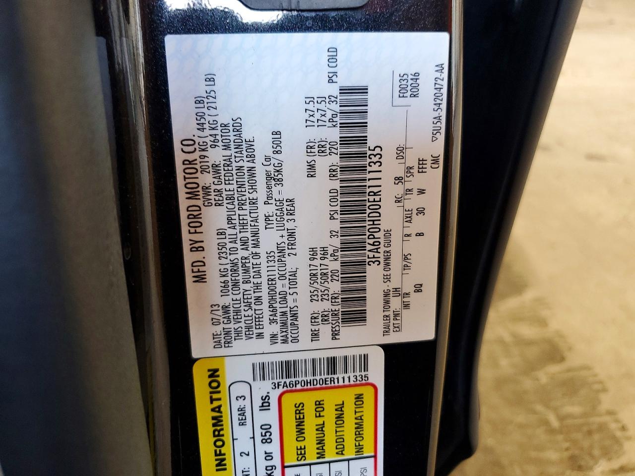 2014 Ford Fusion Se Black vin: 3FA6P0HD0ER111335