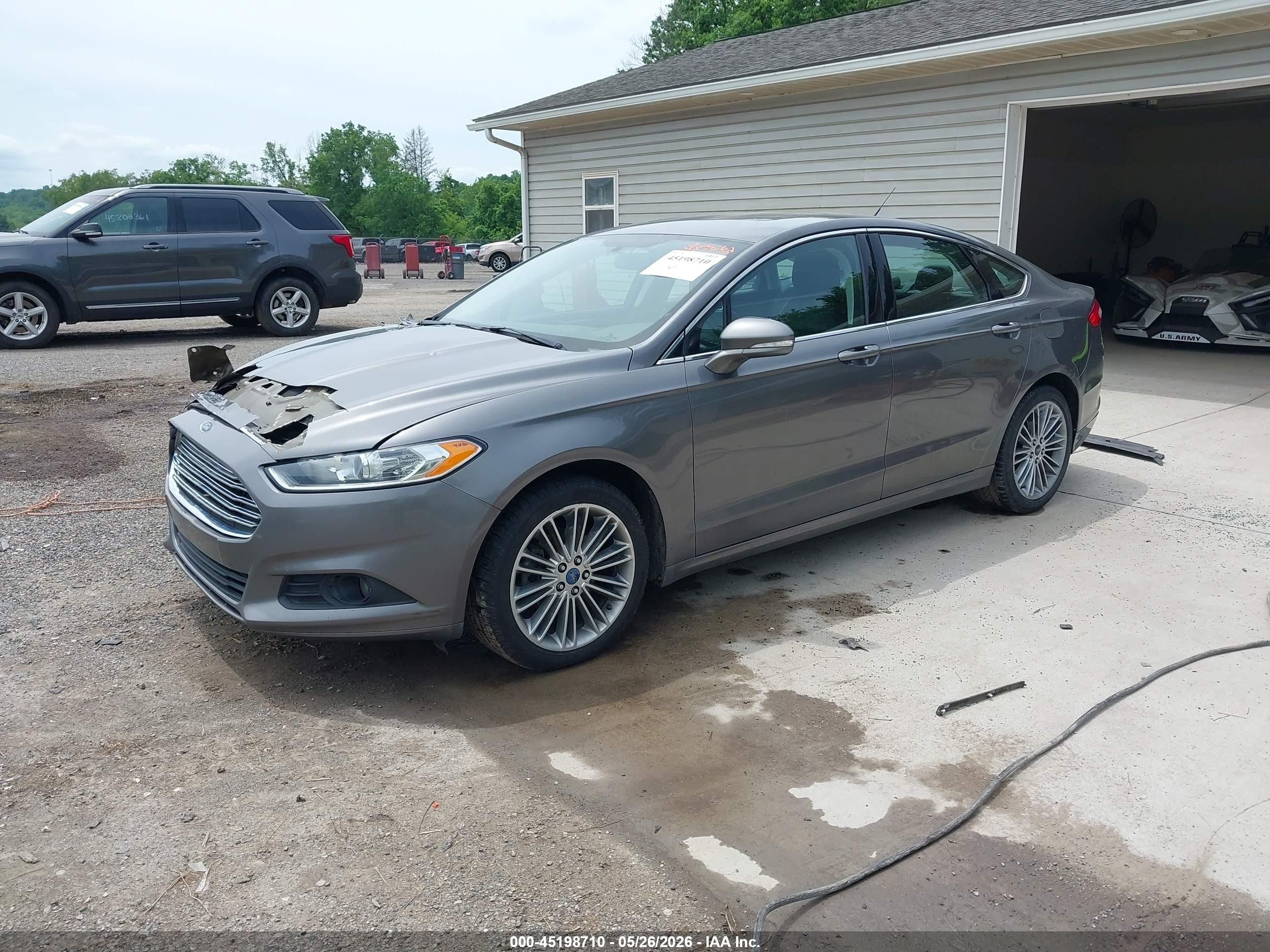 2014 Ford Fusion Se Gray vin: 3FA6P0HD0ER128247