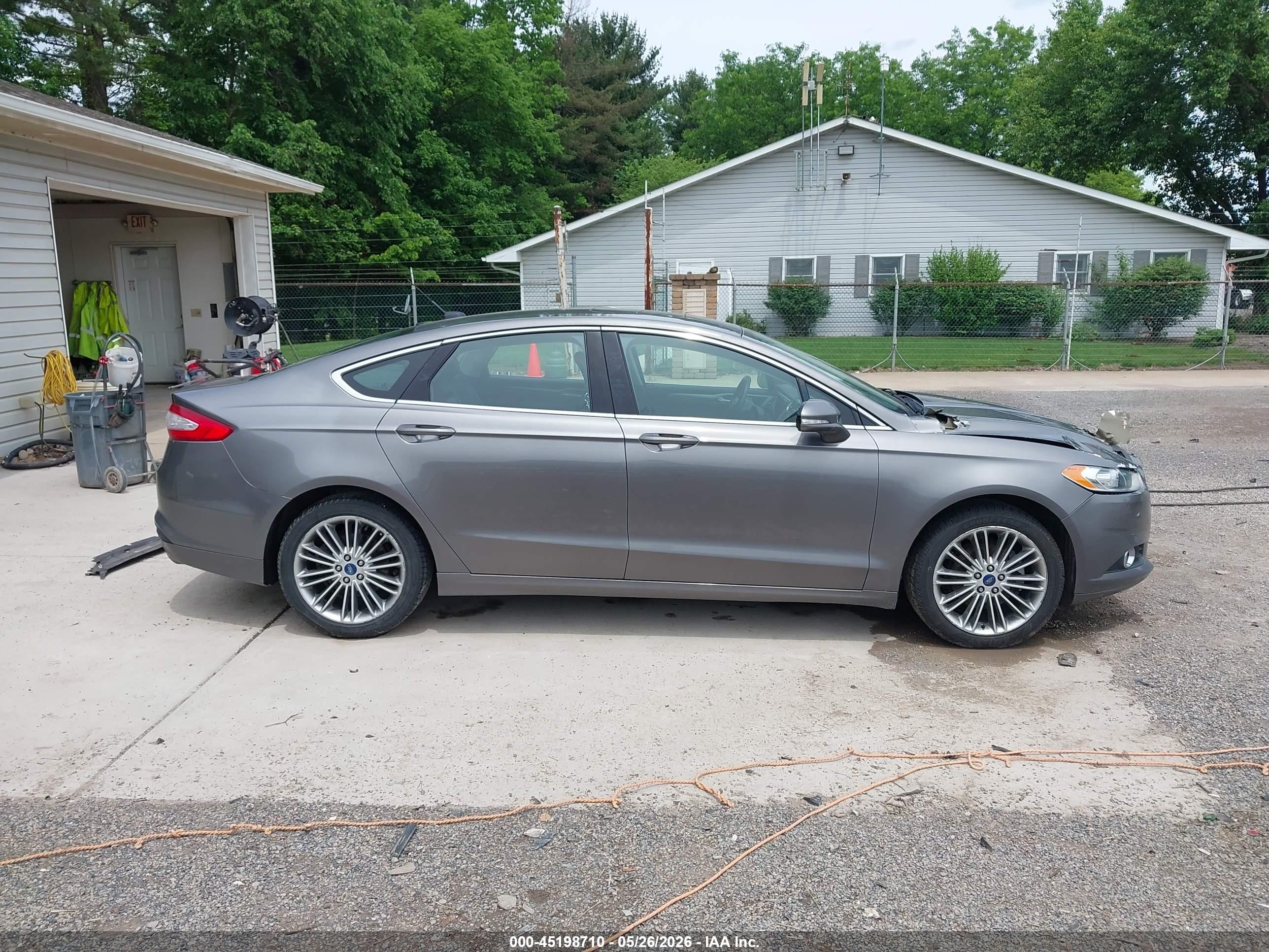 2014 Ford Fusion Se Gray vin: 3FA6P0HD0ER128247