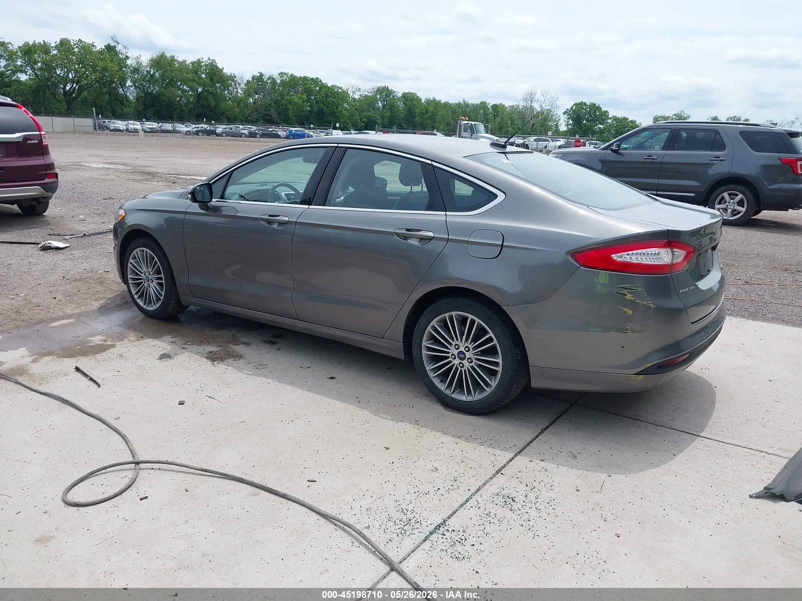 2014 Ford Fusion Se Gray vin: 3FA6P0HD0ER128247
