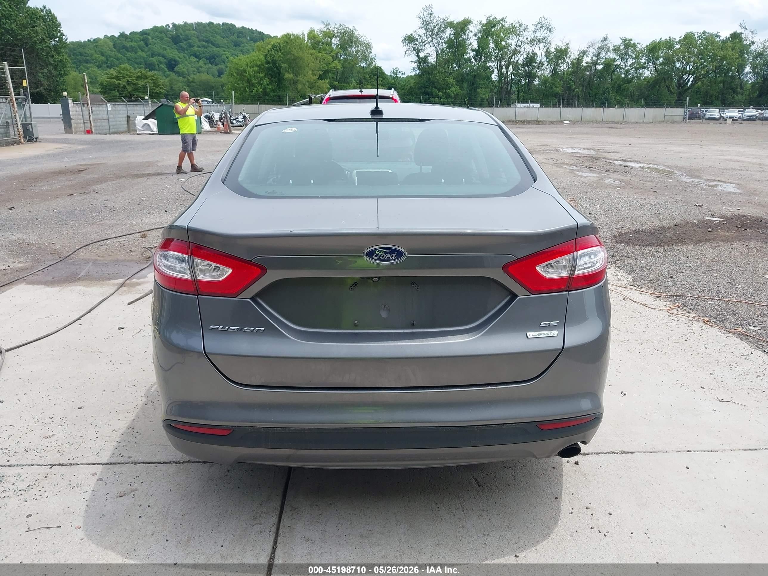2014 Ford Fusion Se Gray vin: 3FA6P0HD0ER128247