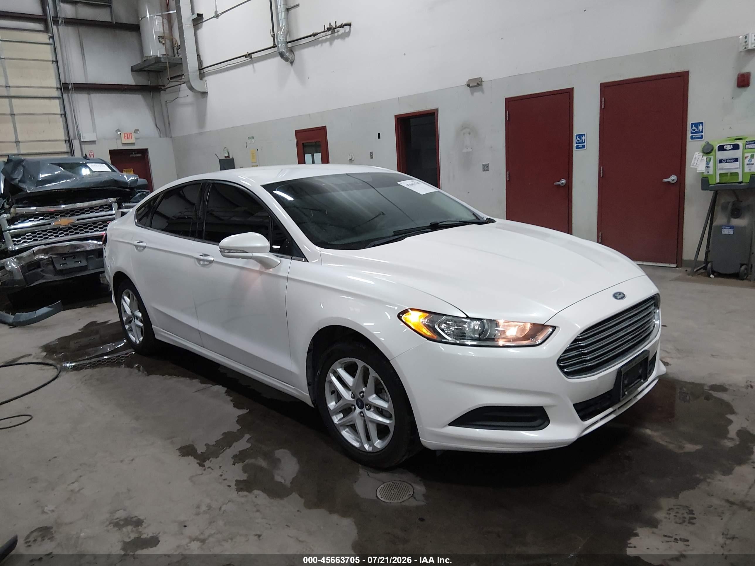2014 Ford Fusion Se White vin: 3FA6P0HD0ER136123