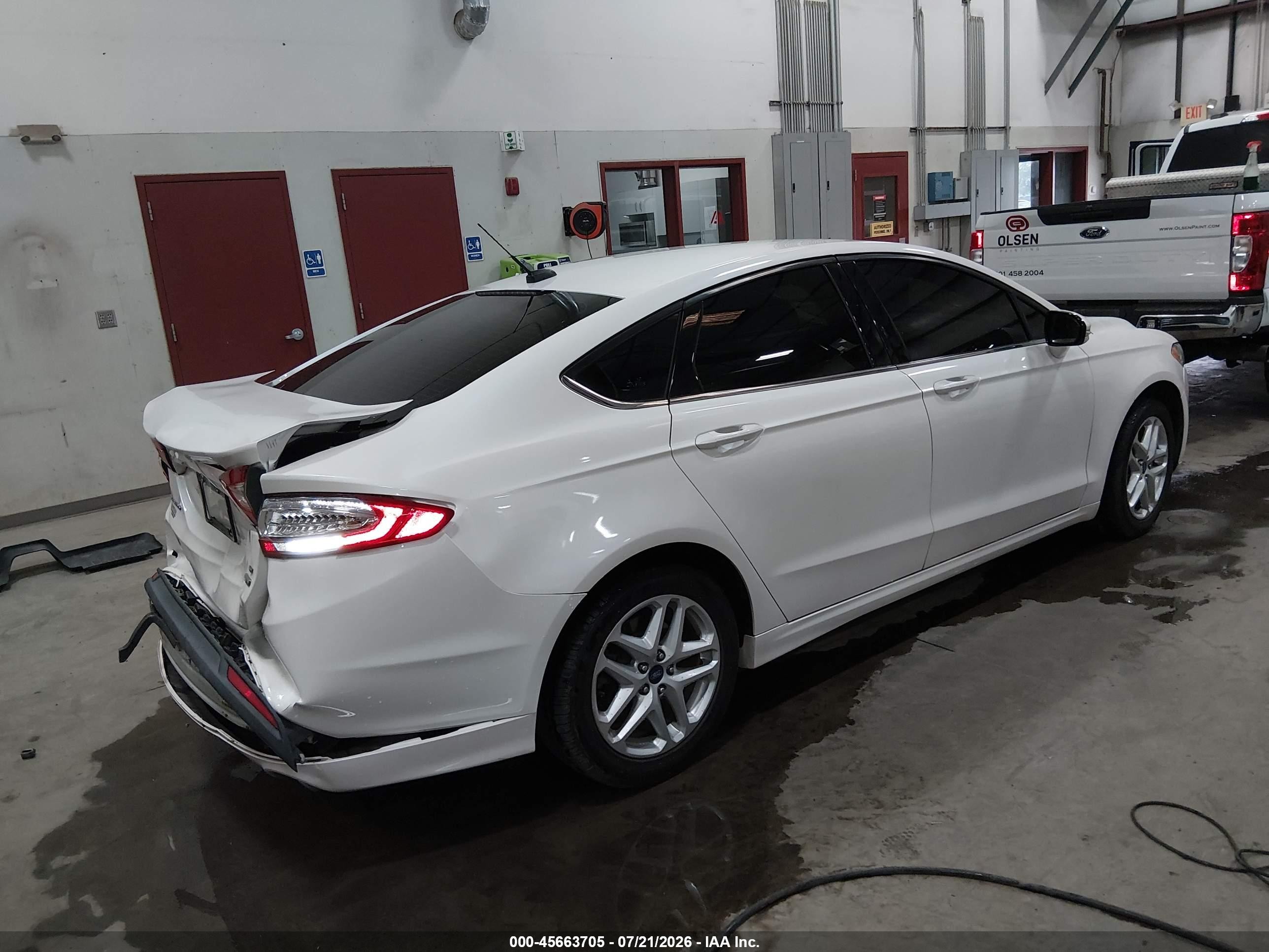 2014 Ford Fusion Se White vin: 3FA6P0HD0ER136123