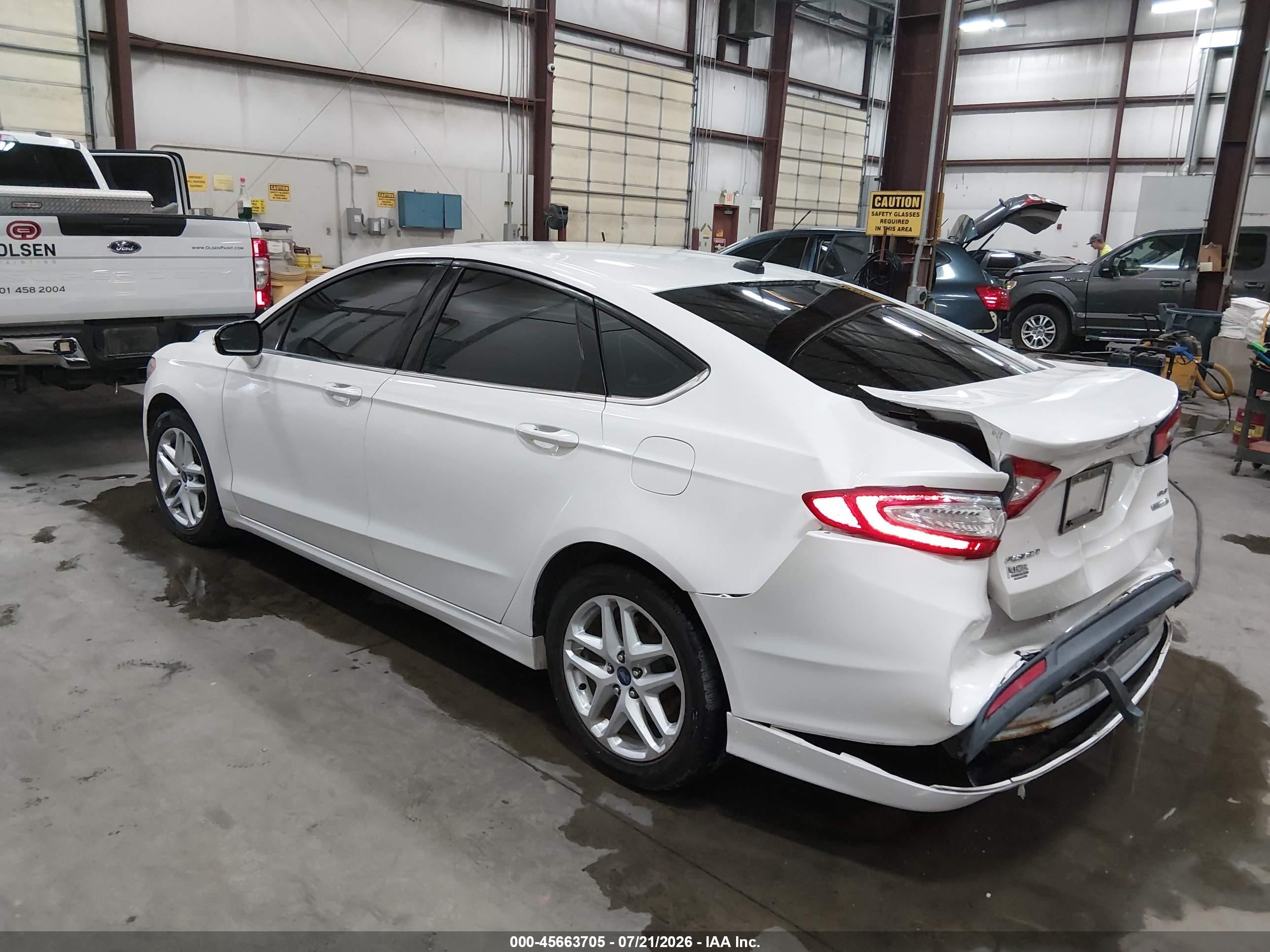 2014 Ford Fusion Se White vin: 3FA6P0HD0ER136123