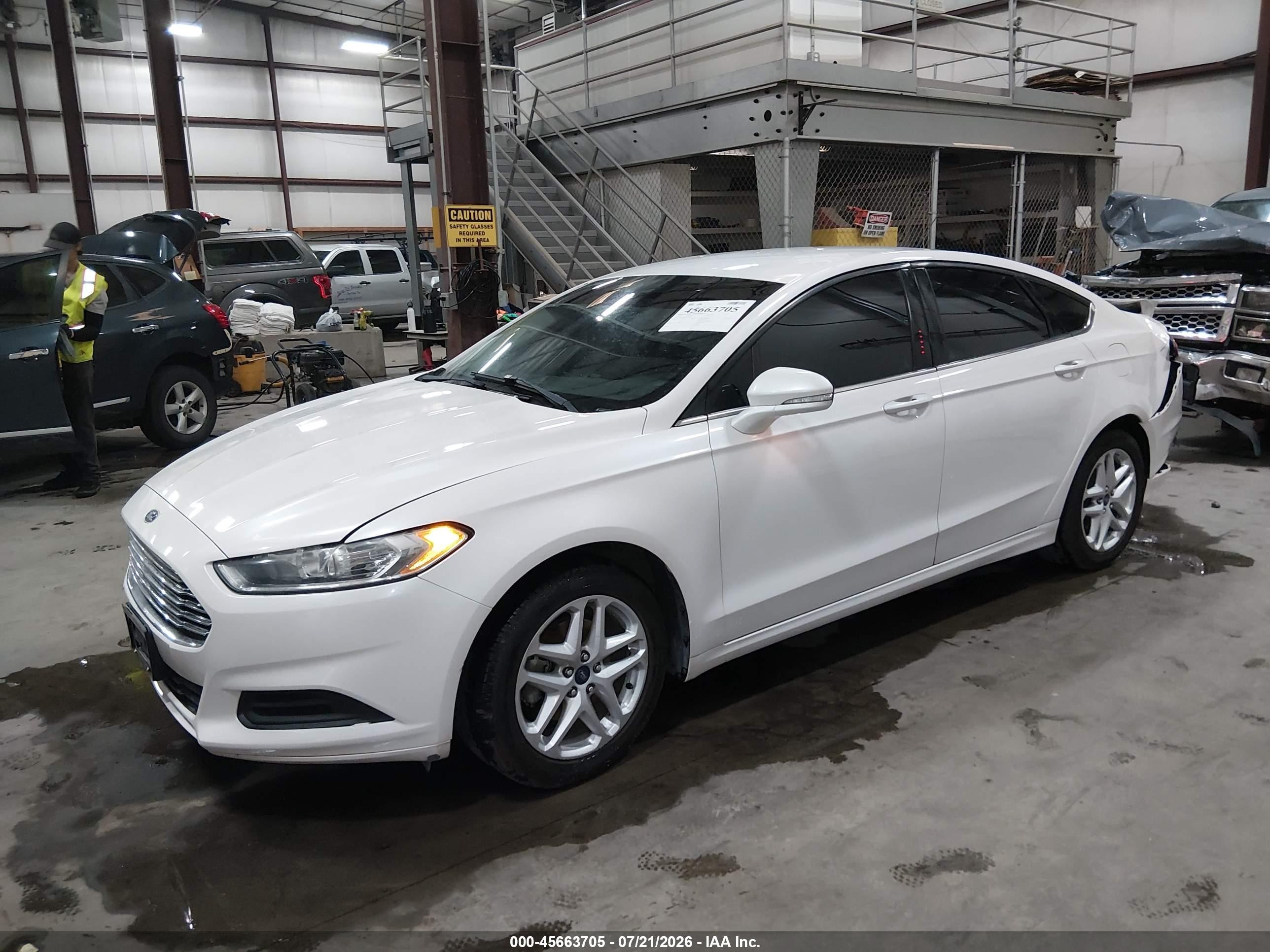 2014 Ford Fusion Se White vin: 3FA6P0HD0ER136123