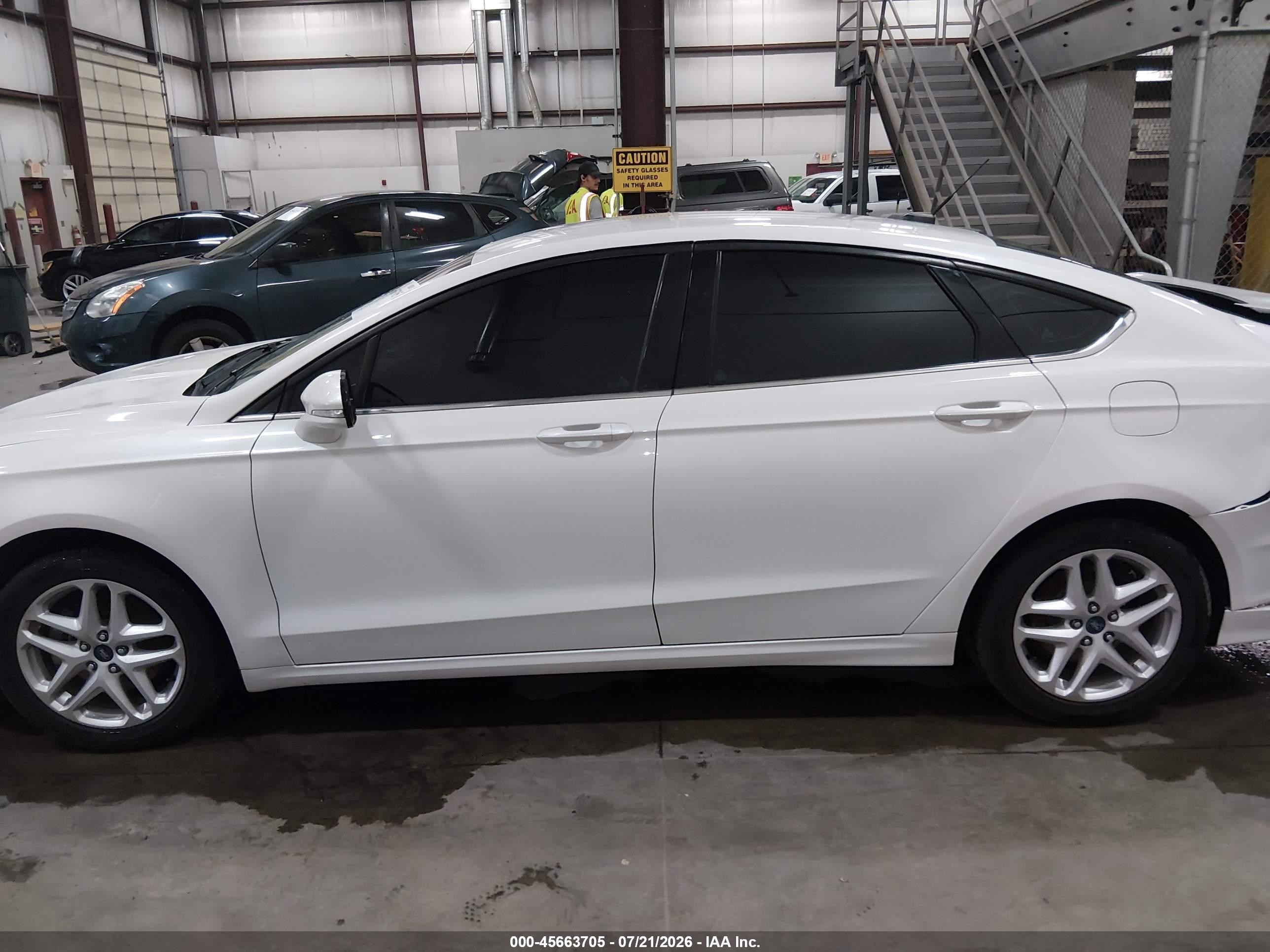 2014 Ford Fusion Se White vin: 3FA6P0HD0ER136123