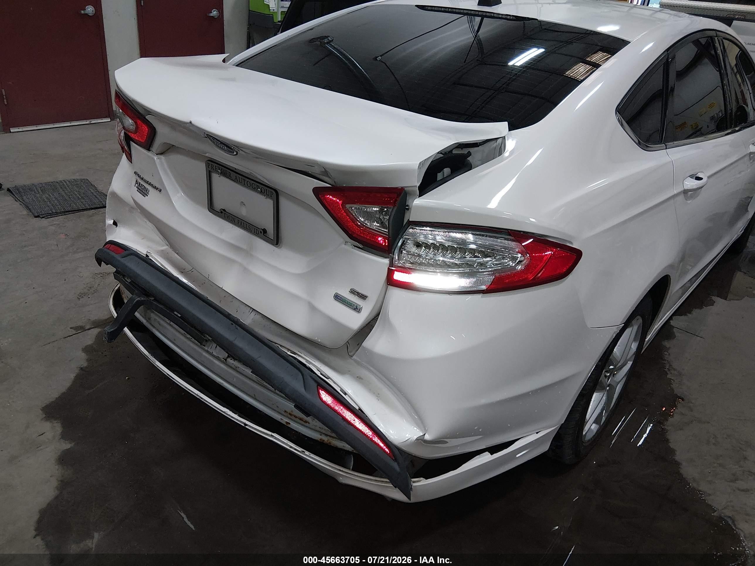 2014 Ford Fusion Se White vin: 3FA6P0HD0ER136123