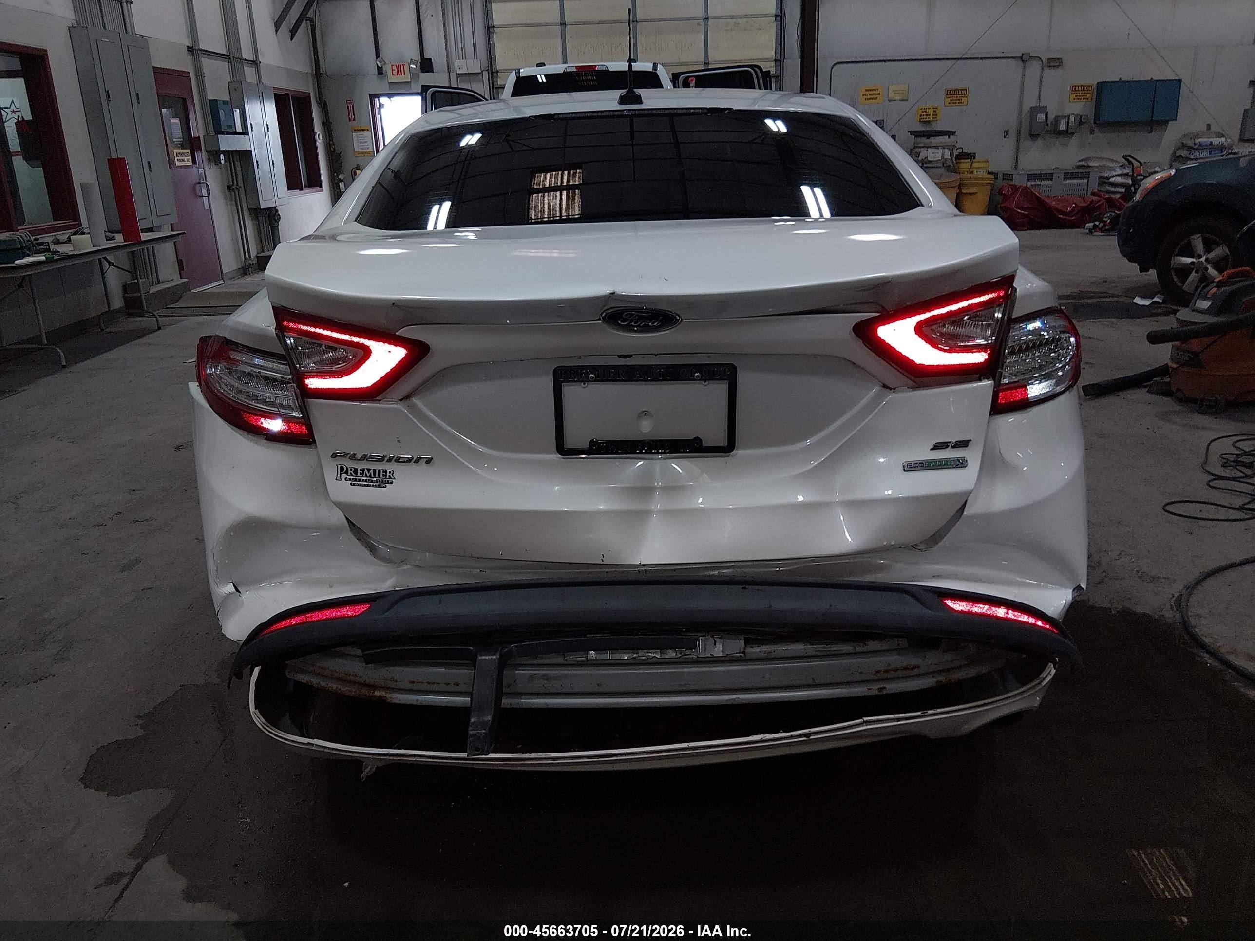 2014 Ford Fusion Se White vin: 3FA6P0HD0ER136123