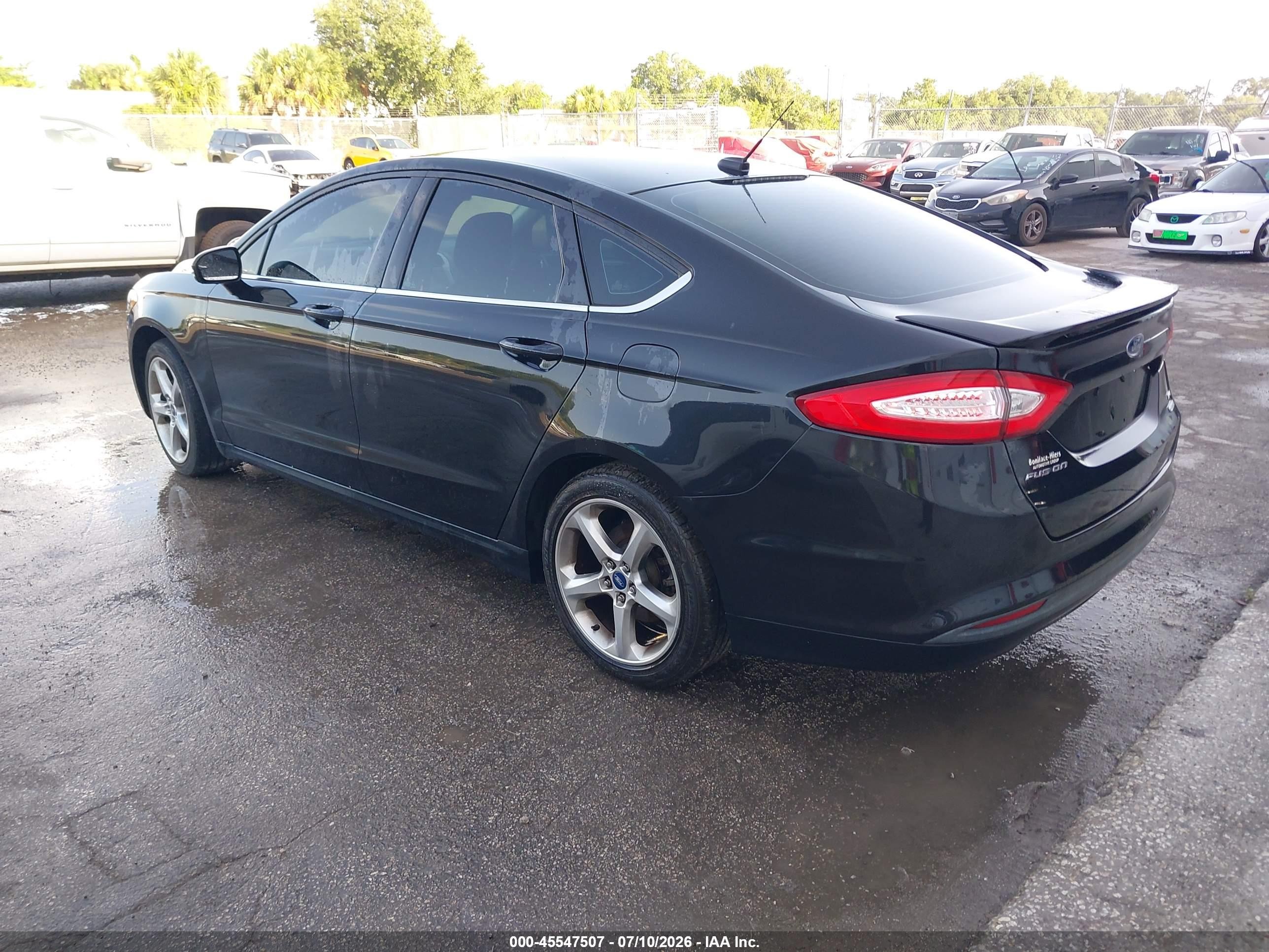 2014 Ford Fusion Se Black vin: 3FA6P0HD0ER140205
