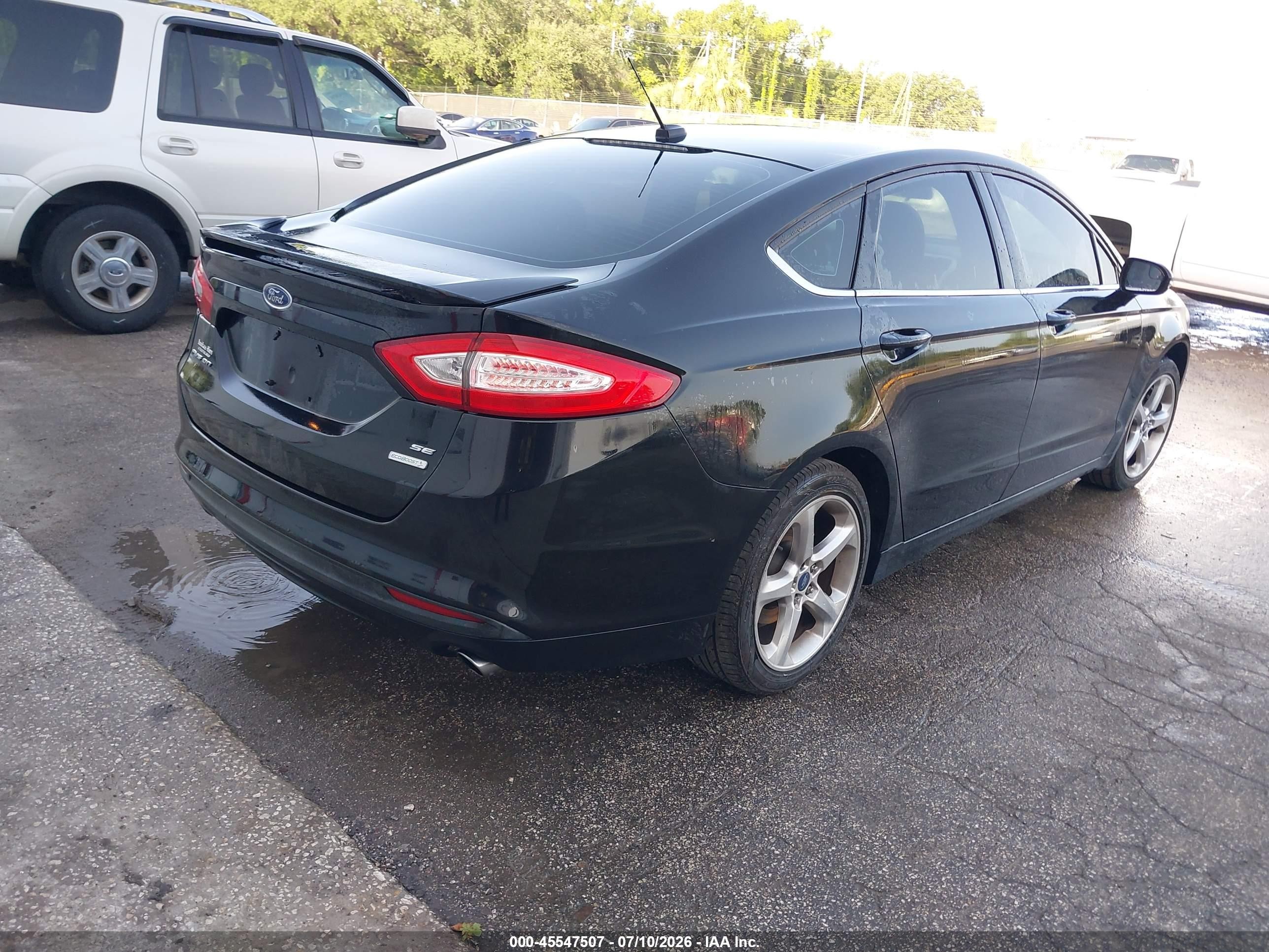2014 Ford Fusion Se Black vin: 3FA6P0HD0ER140205