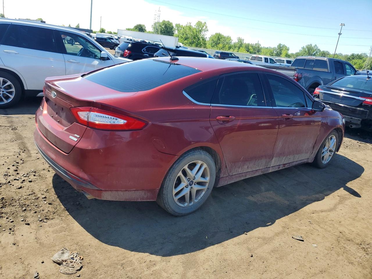 2014 Ford Fusion Se Burgundy vin: 3FA6P0HD0ER145954