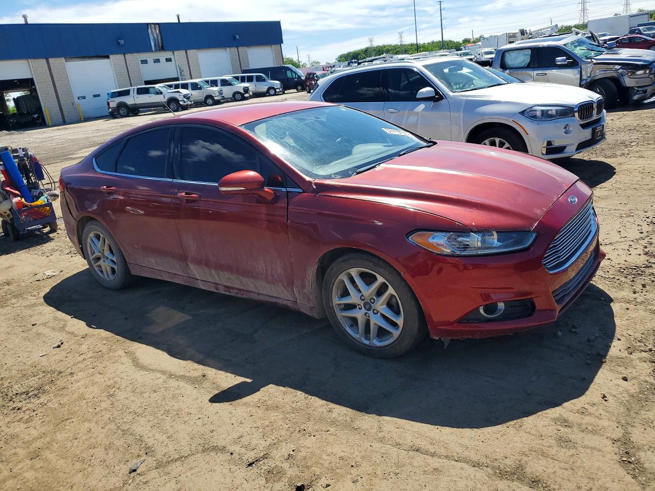 2014 Ford Fusion Se Burgundy vin: 3FA6P0HD0ER145954