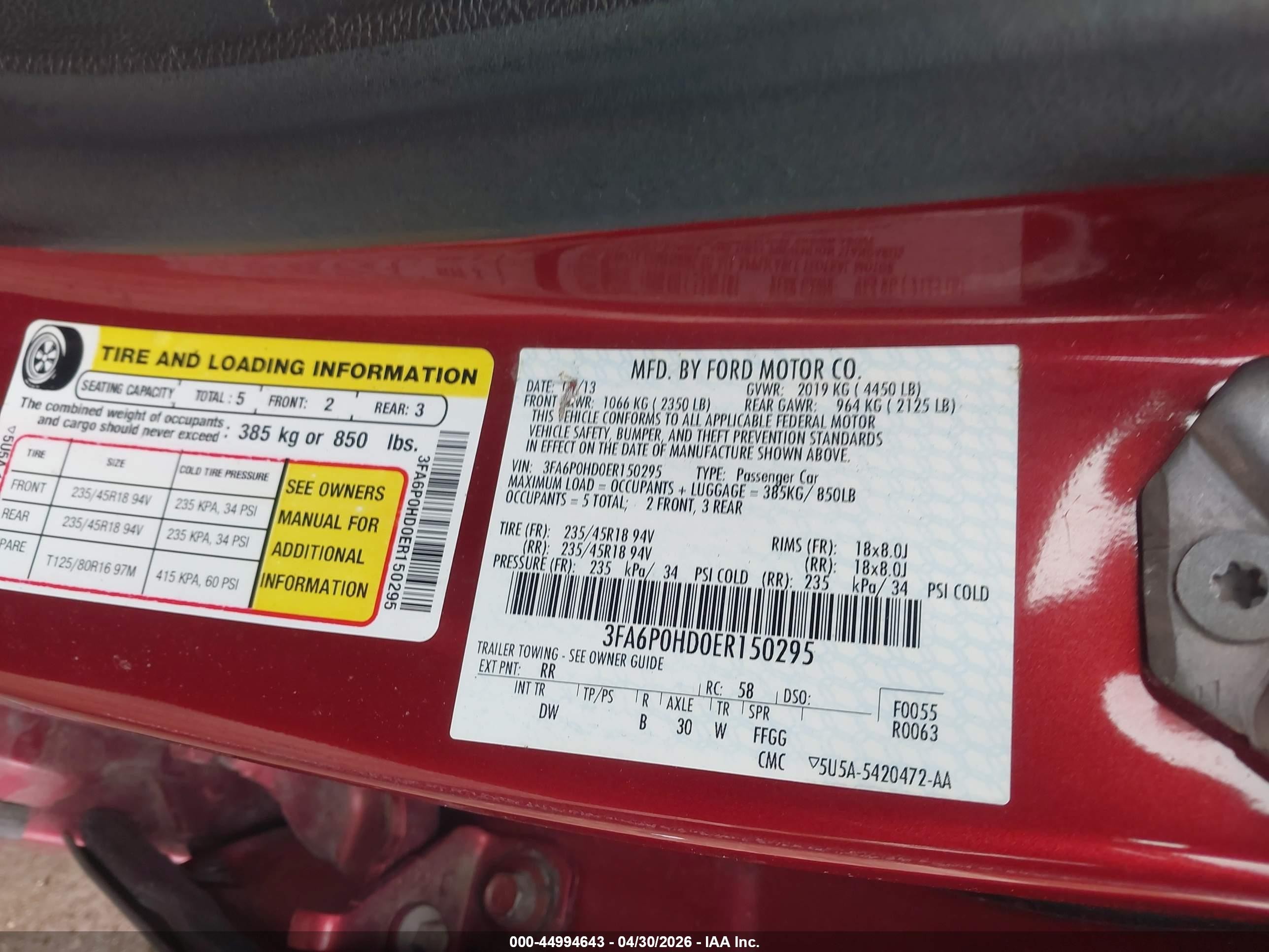 2014 Ford Fusion Se Red vin: 3FA6P0HD0ER150295