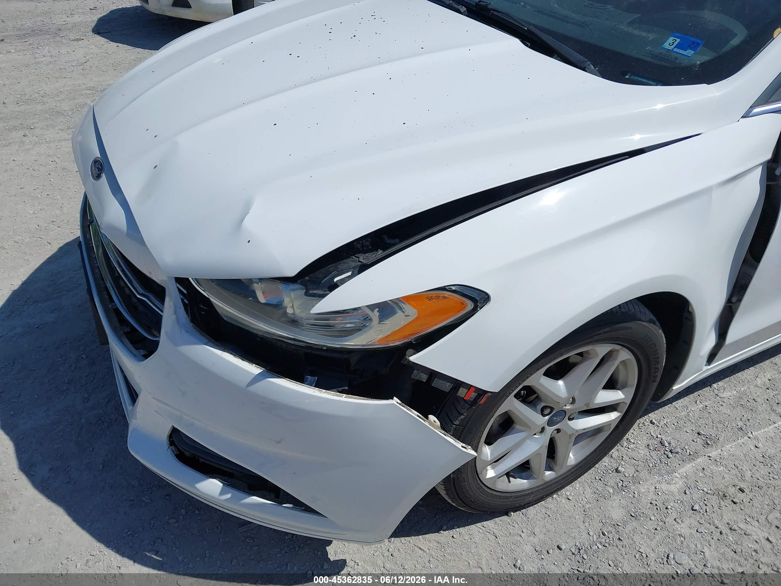 2014 Ford Fusion Se Белый vin: 3FA6P0HD0ER155531